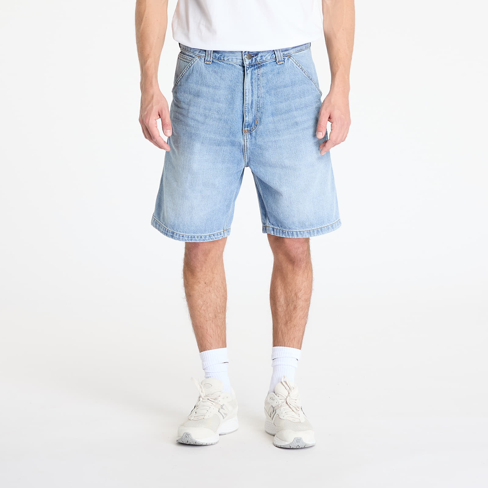 Pantalones cortos Carhartt WIP OG Single Knee Short Blue Burst Washed