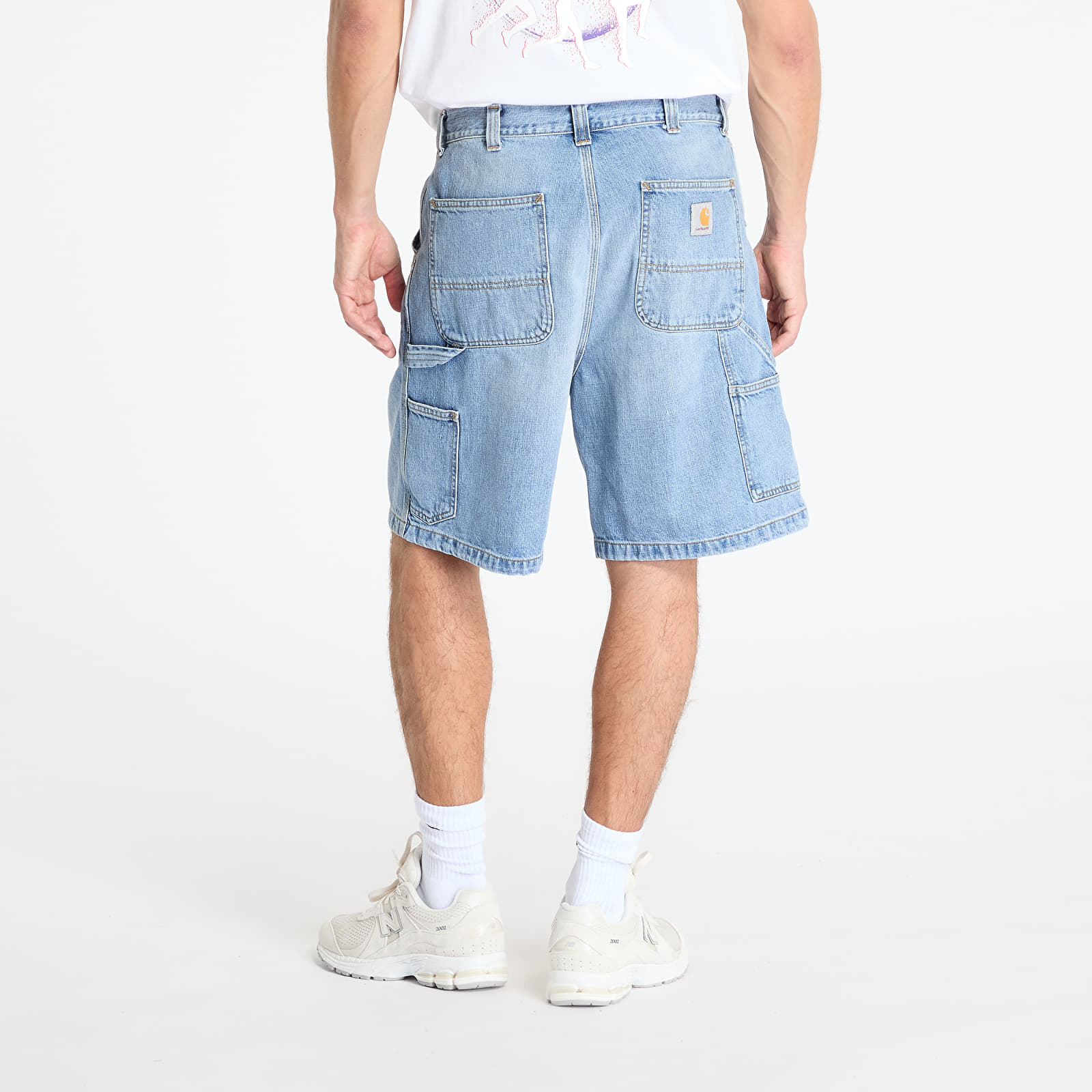 Pantalones cortos Carhartt WIP OG Single Knee Short Blue Burst Washed