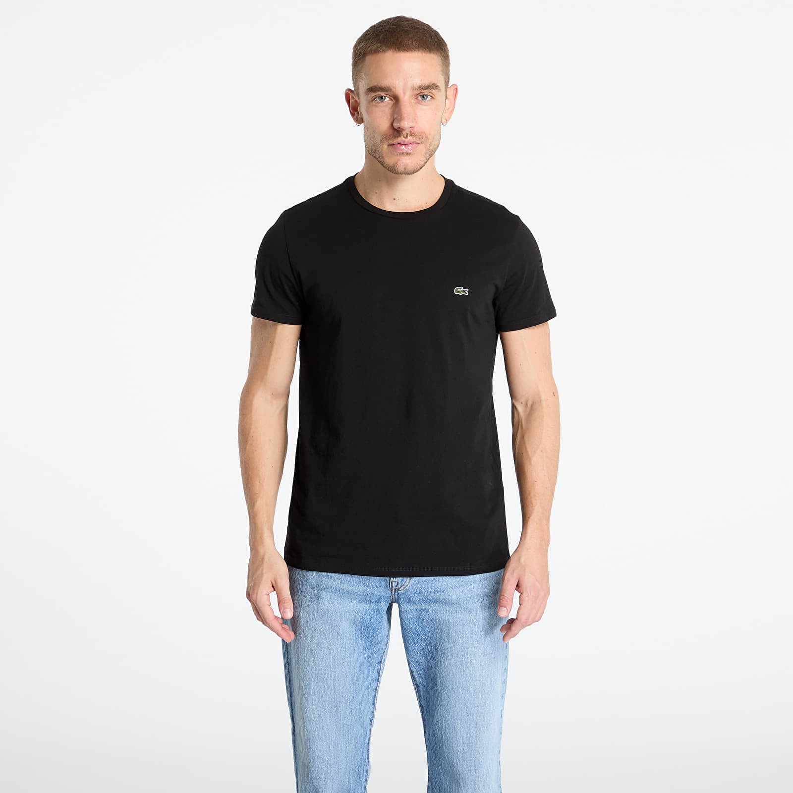 Тениска LACOSTE Base T-shirt Black XL