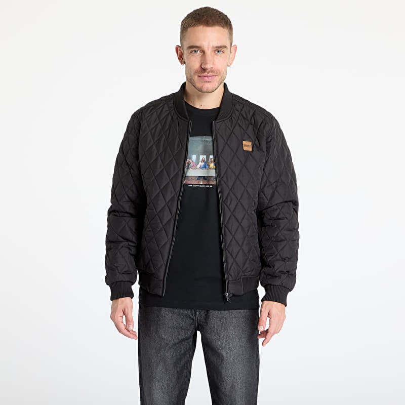 Bunda Urban Classics Diamond Quilt Nylon Jacket Black