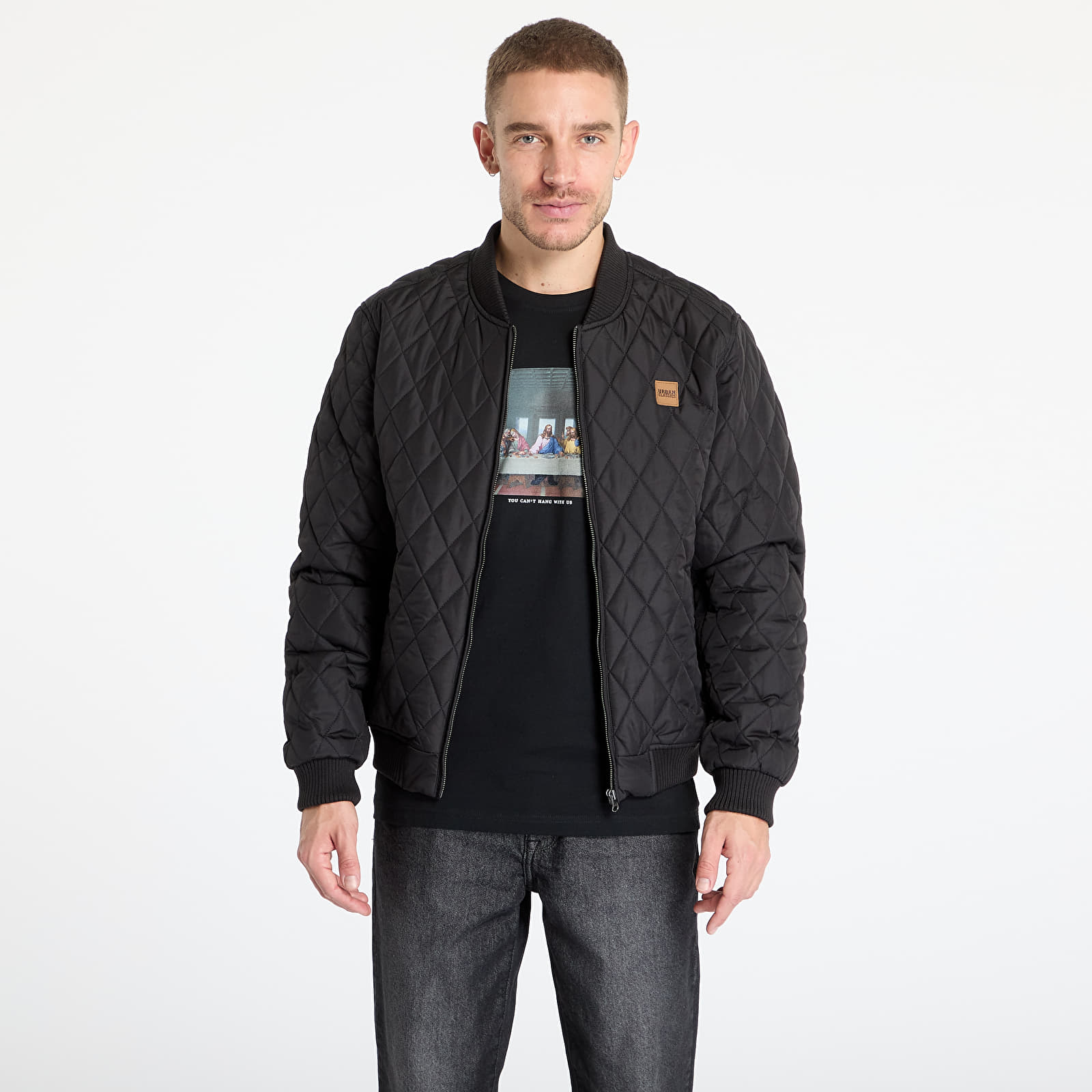 Jacken Urban Classics Diamond Quilt Nylon Jacket Black