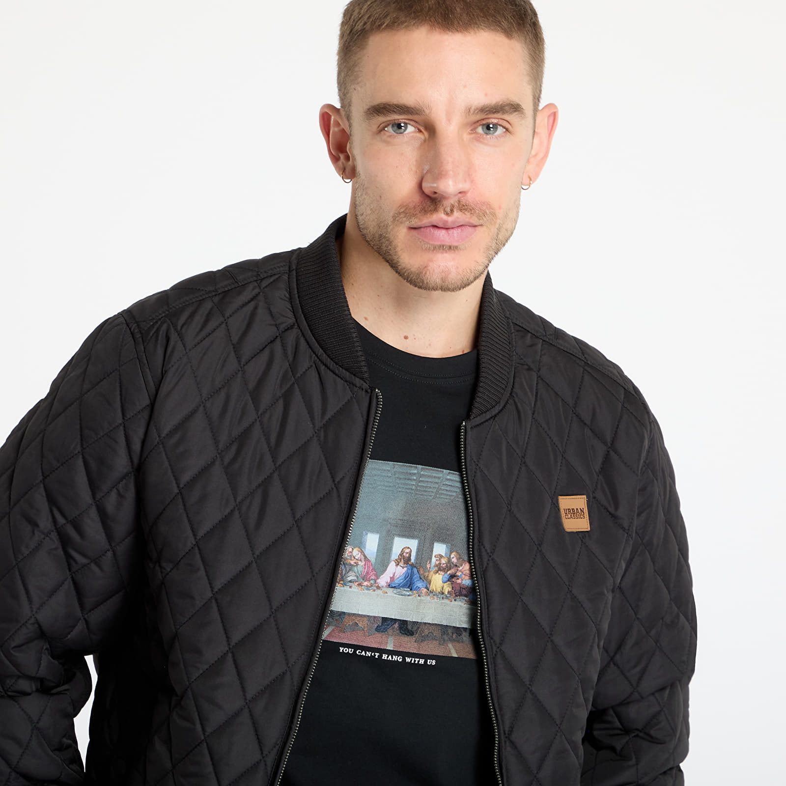 Jacken Urban Classics Diamond Quilt Nylon Jacket Black