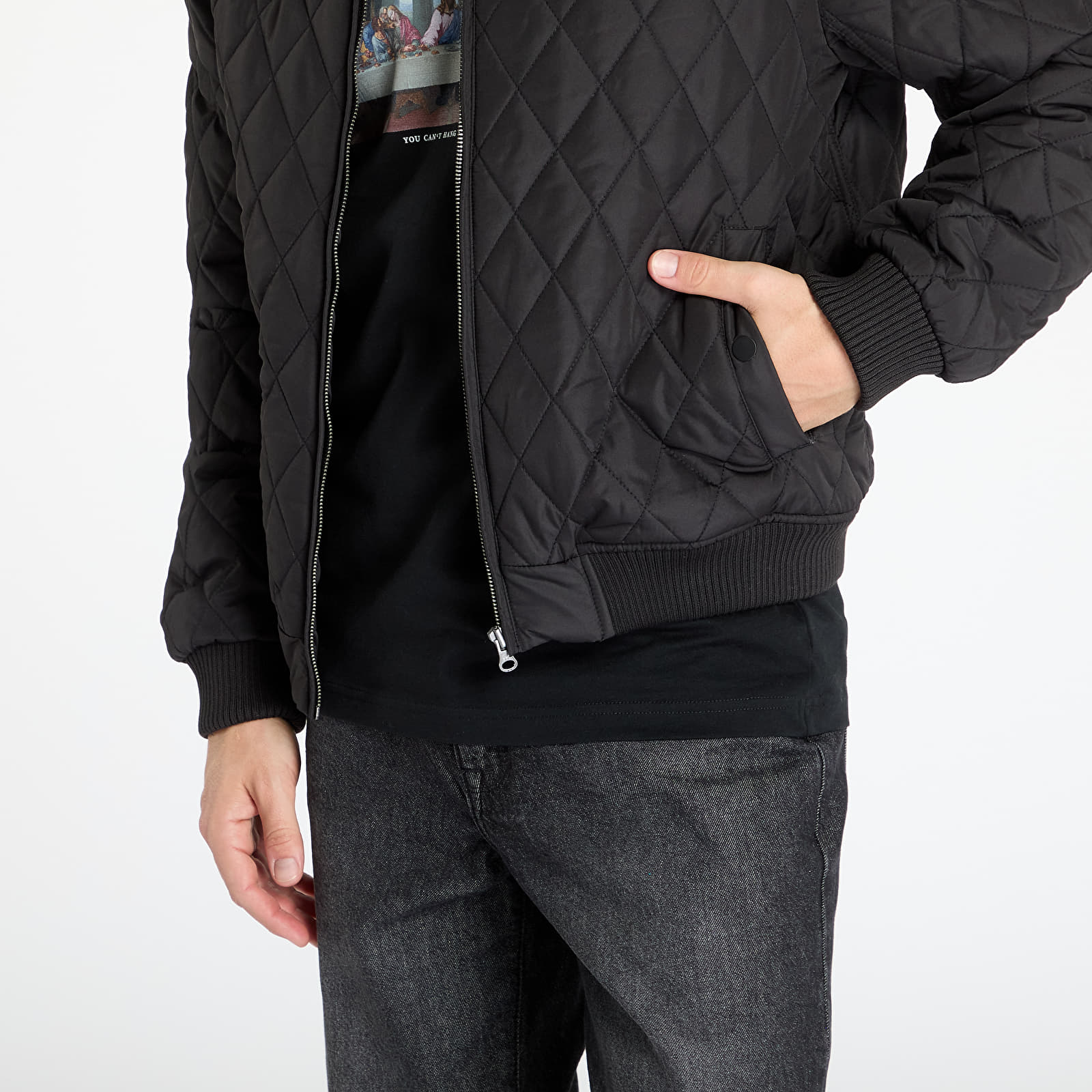 Jacken Urban Classics Diamond Quilt Nylon Jacket Black