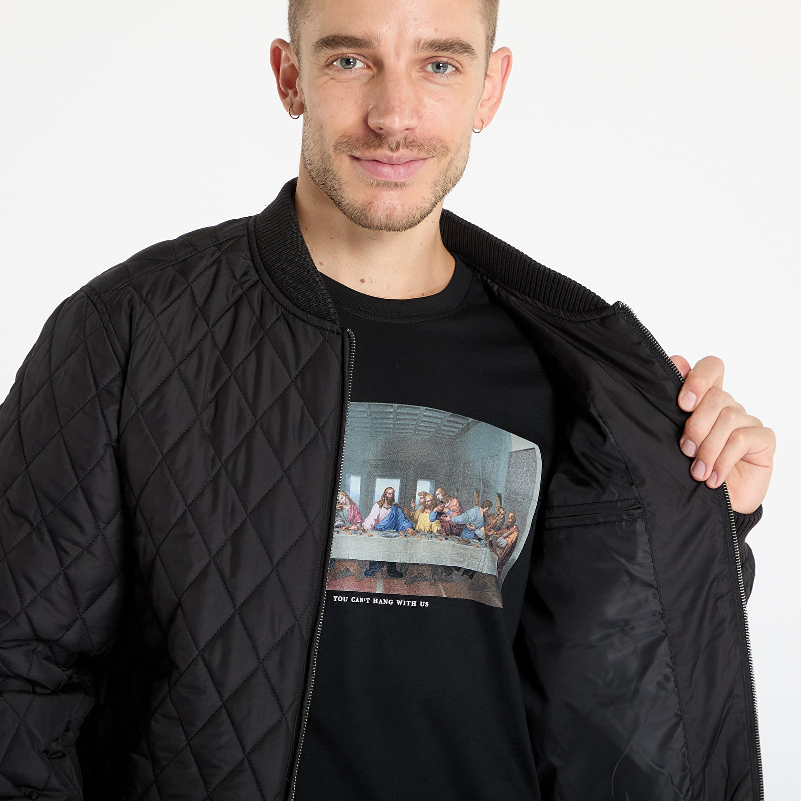 Jacken Urban Classics Diamond Quilt Nylon Jacket Black