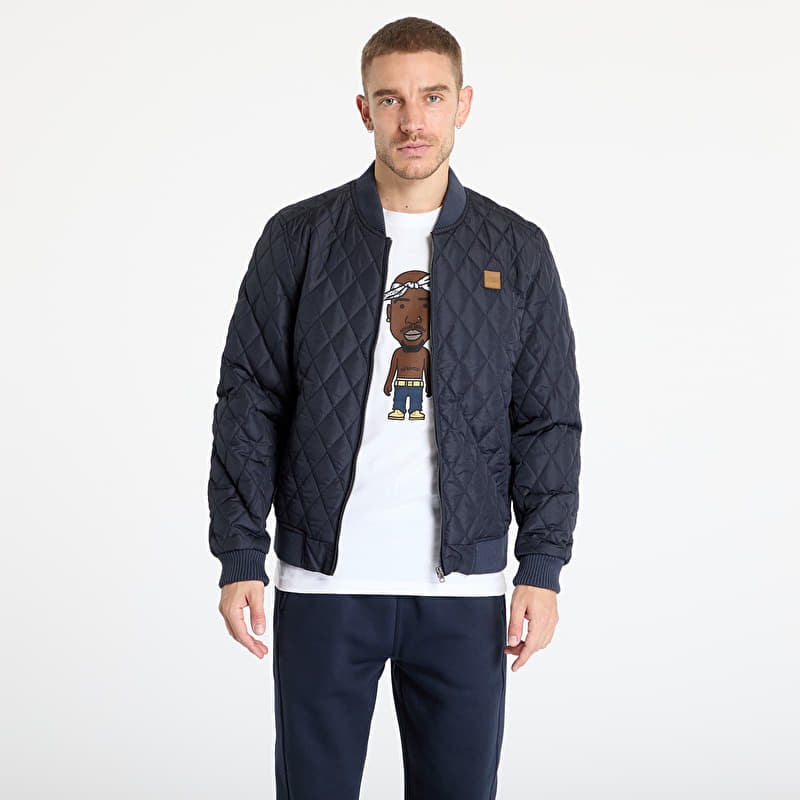Bunda Urban Classics Diamond Quilt Nylon Jacket Navy