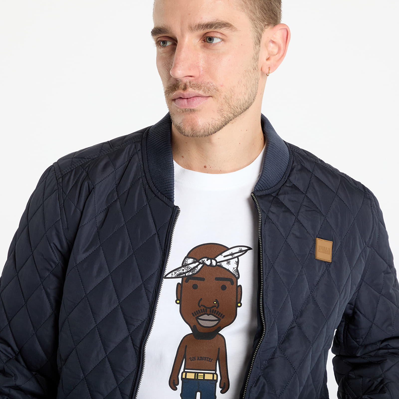 Jakker Urban Classics Diamond Quilt Nylon Jacket Navy