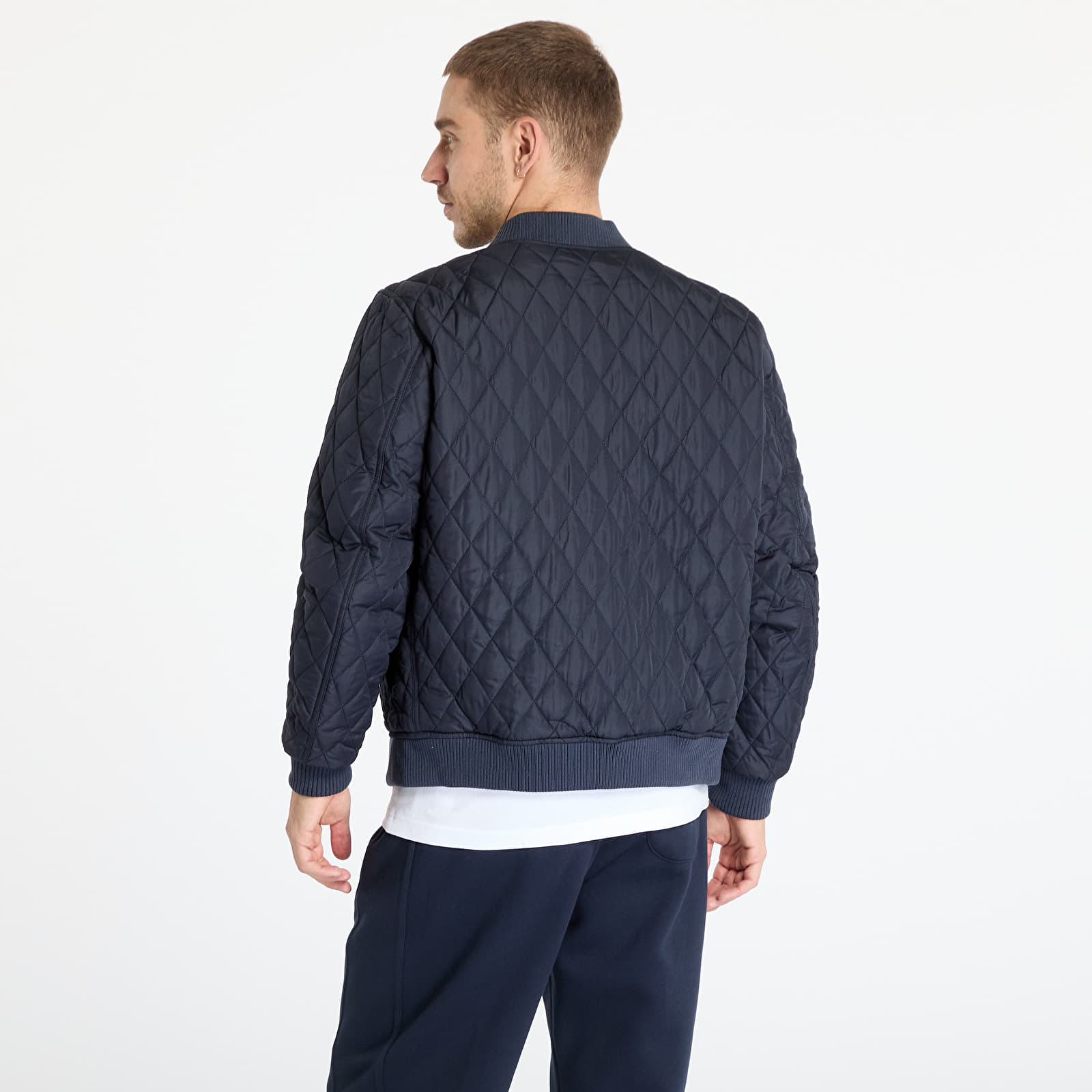 Jakker Urban Classics Diamond Quilt Nylon Jacket Navy
