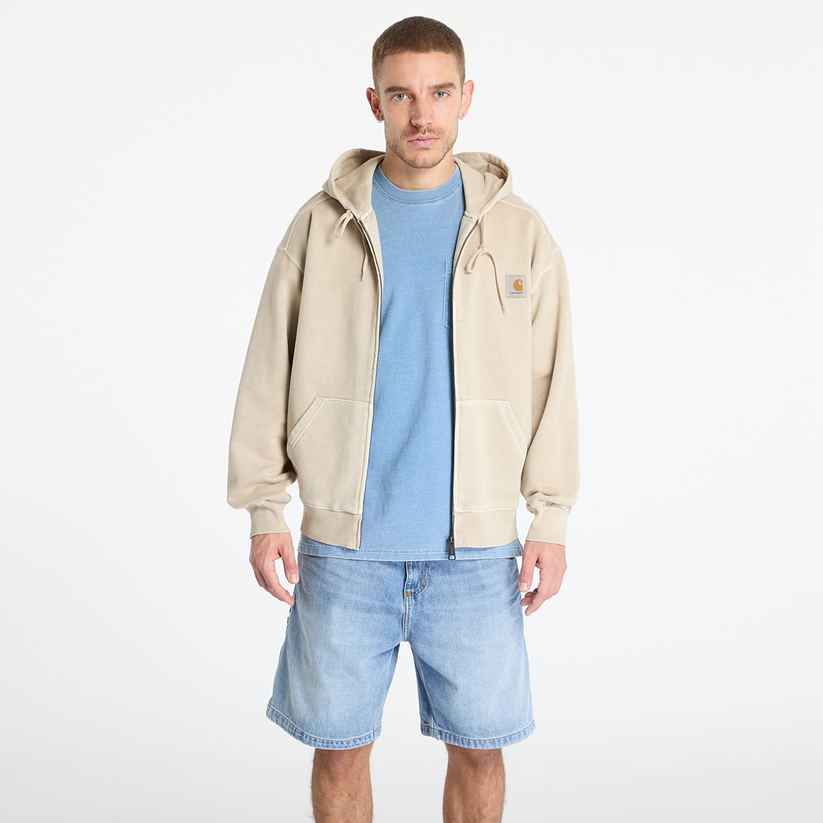 Jas Carhartt WIP Hooded Nelson Jacket UNISEX Fleur De Sel L