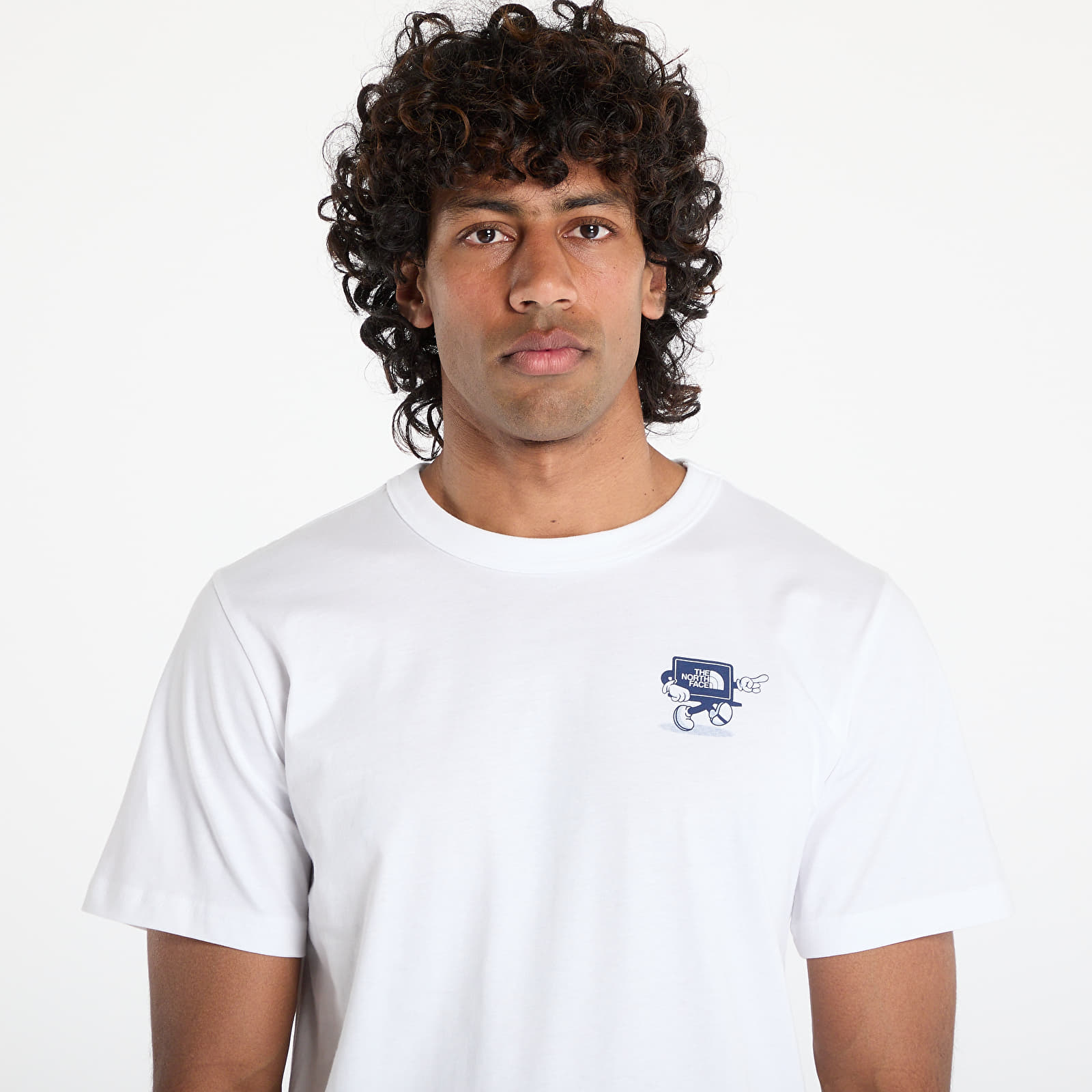 Meeste T-särgid The North Face Unisex Shortsleeve Cartoon Logo Relaxed Tee UNISEX TNF White