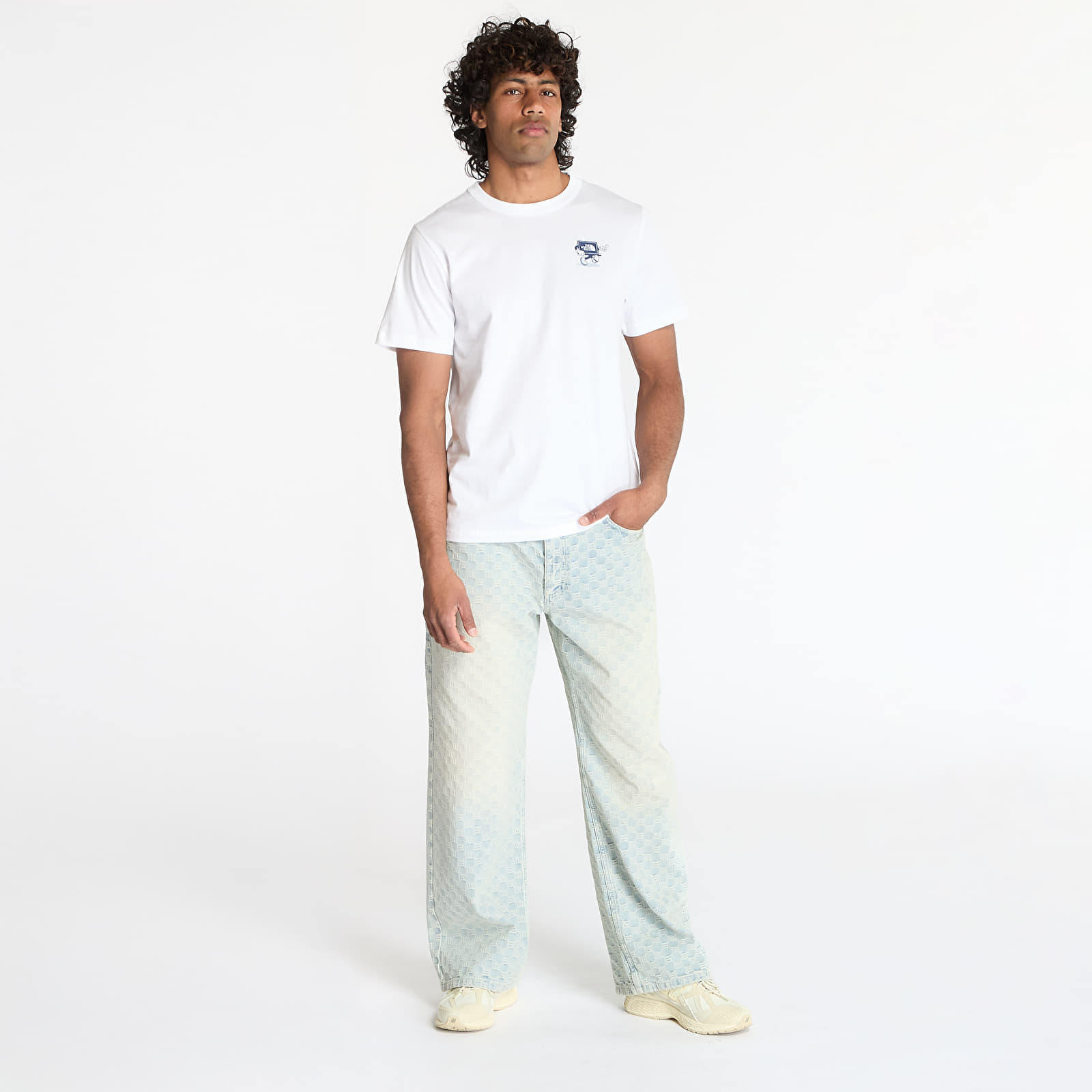 Meeste T-särgid The North Face Unisex Shortsleeve Cartoon Logo Relaxed Tee UNISEX TNF White