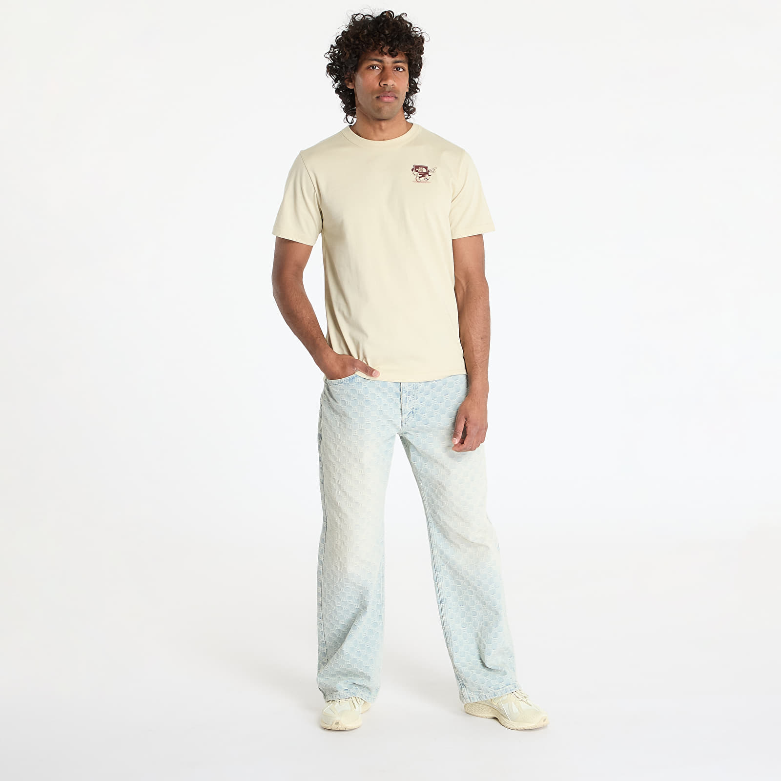 Meeste T-särgid The North Face Unisex Shortsleeve Cartoon Logo Relaxed Tee UNISEX Gravel