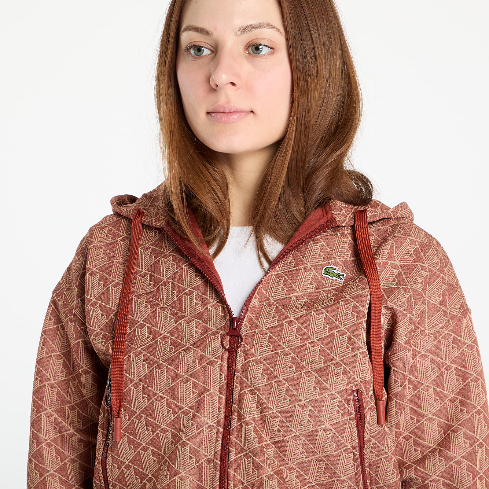 Sudaderas LACOSTE Jacquard Sweatshirt Iberis/ Latte