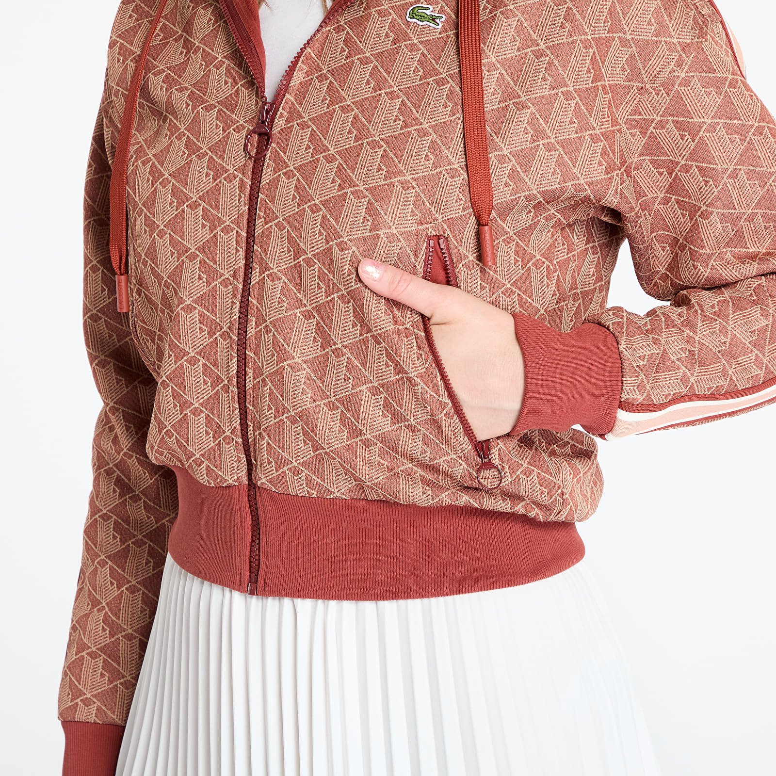 Sudaderas LACOSTE Jacquard Sweatshirt Iberis/ Latte