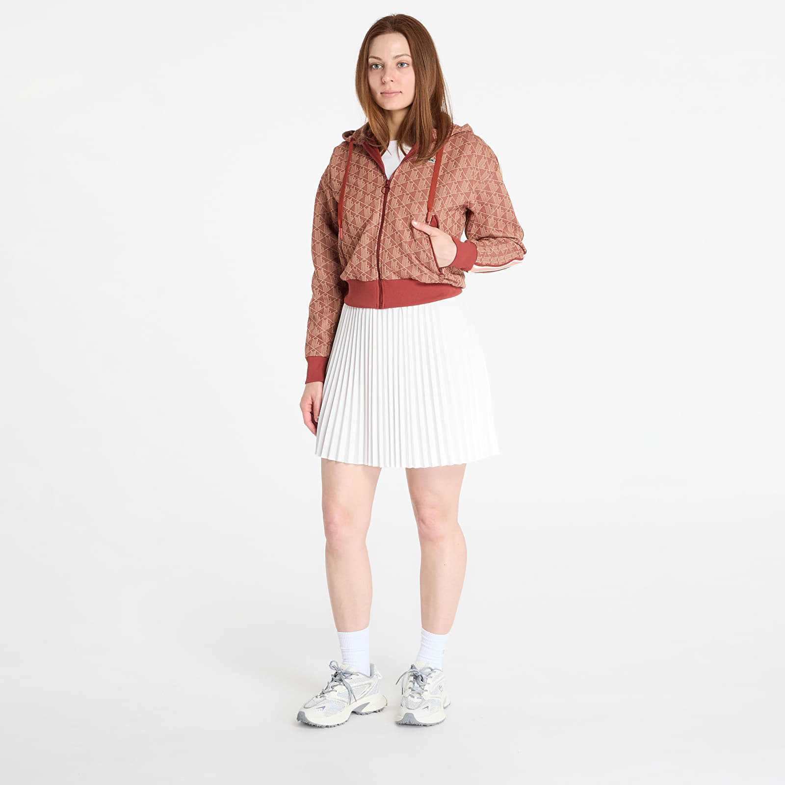 Sudaderas LACOSTE Jacquard Sweatshirt Iberis/ Latte
