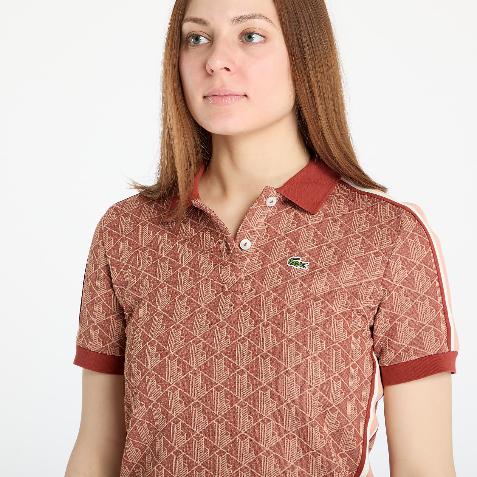 Vestido LACOSTE Jacquard Dress Iberis/ Latte