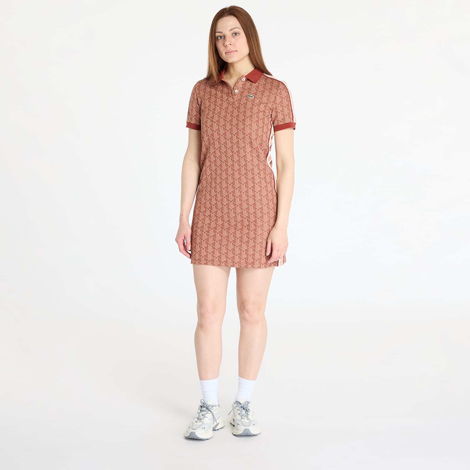 Vestido LACOSTE Jacquard Dress Iberis/ Latte