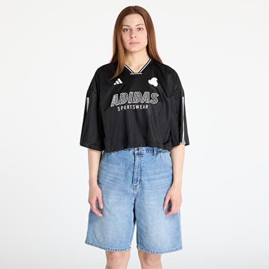 Jersey adidas Tiro Cut 3 Stripes Oversized Mesh Jersey Black/ White