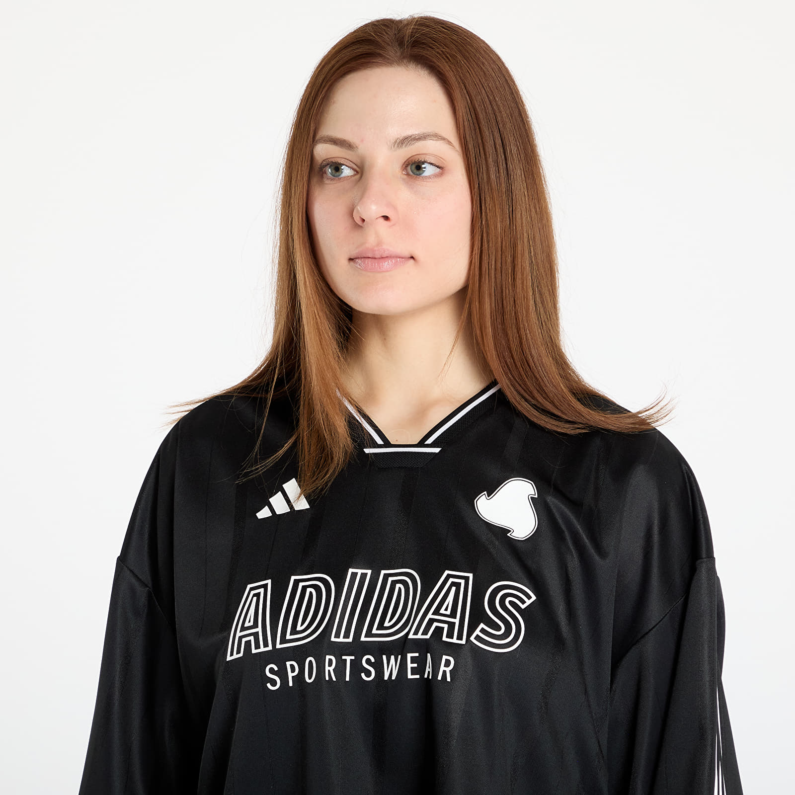 Camisetas adidas Tiro Cut 3 Stripes Oversized Mesh Jersey Black/ White