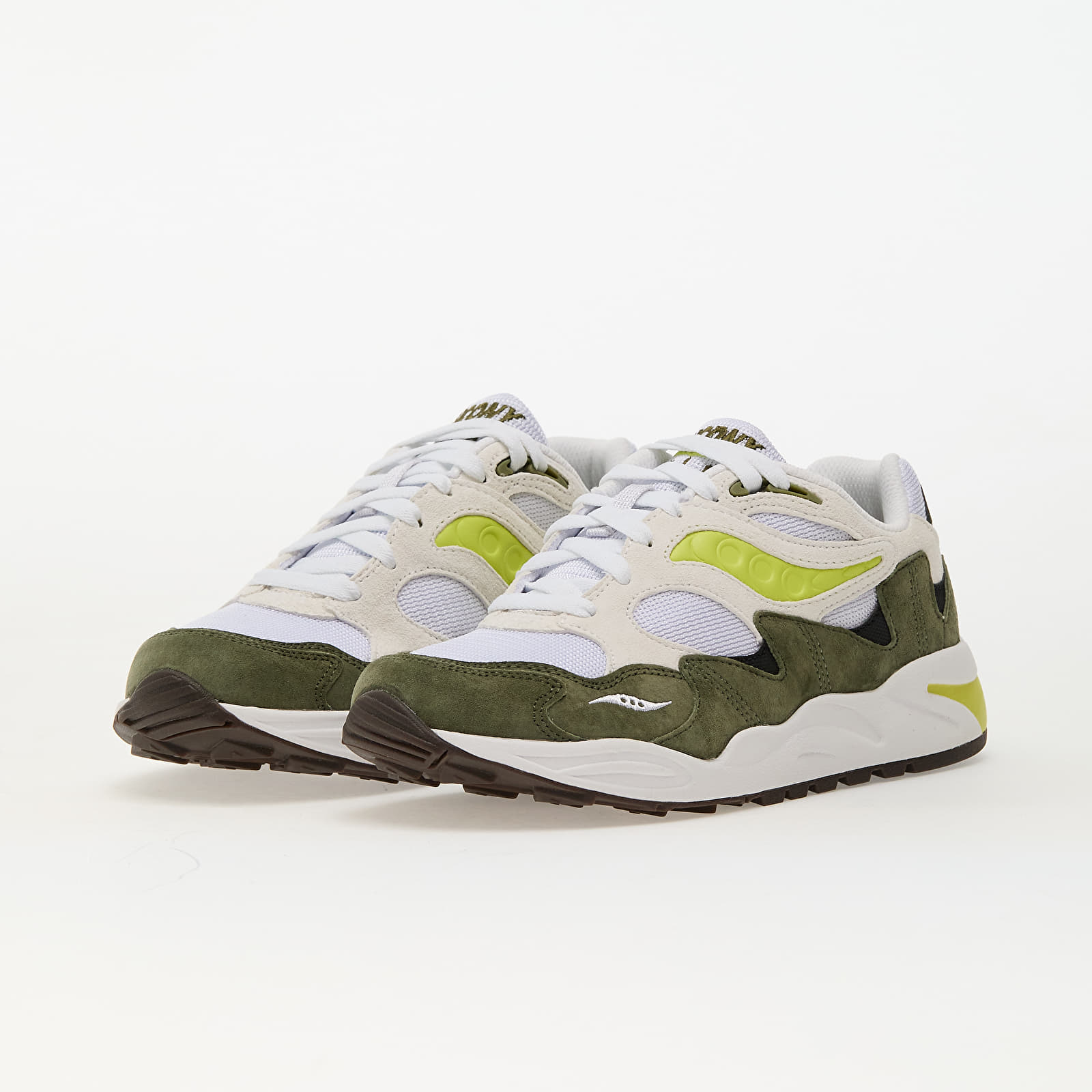 Men's sneakers and shoes Saucony Grid Shadow 2 White/ Green