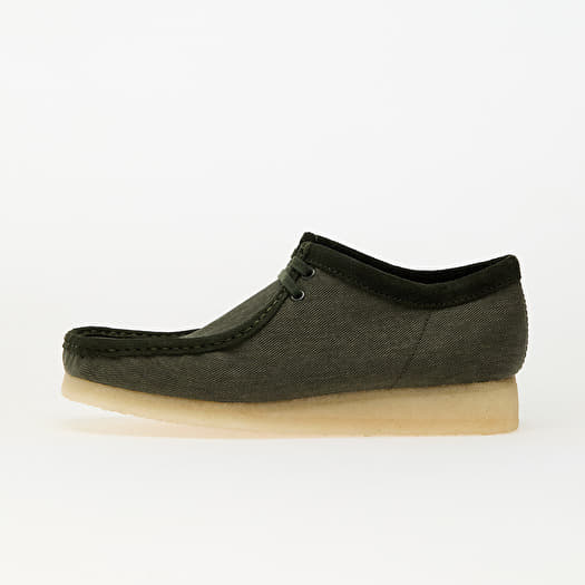 Clarks Originals Wallabee Forest Green Canvas