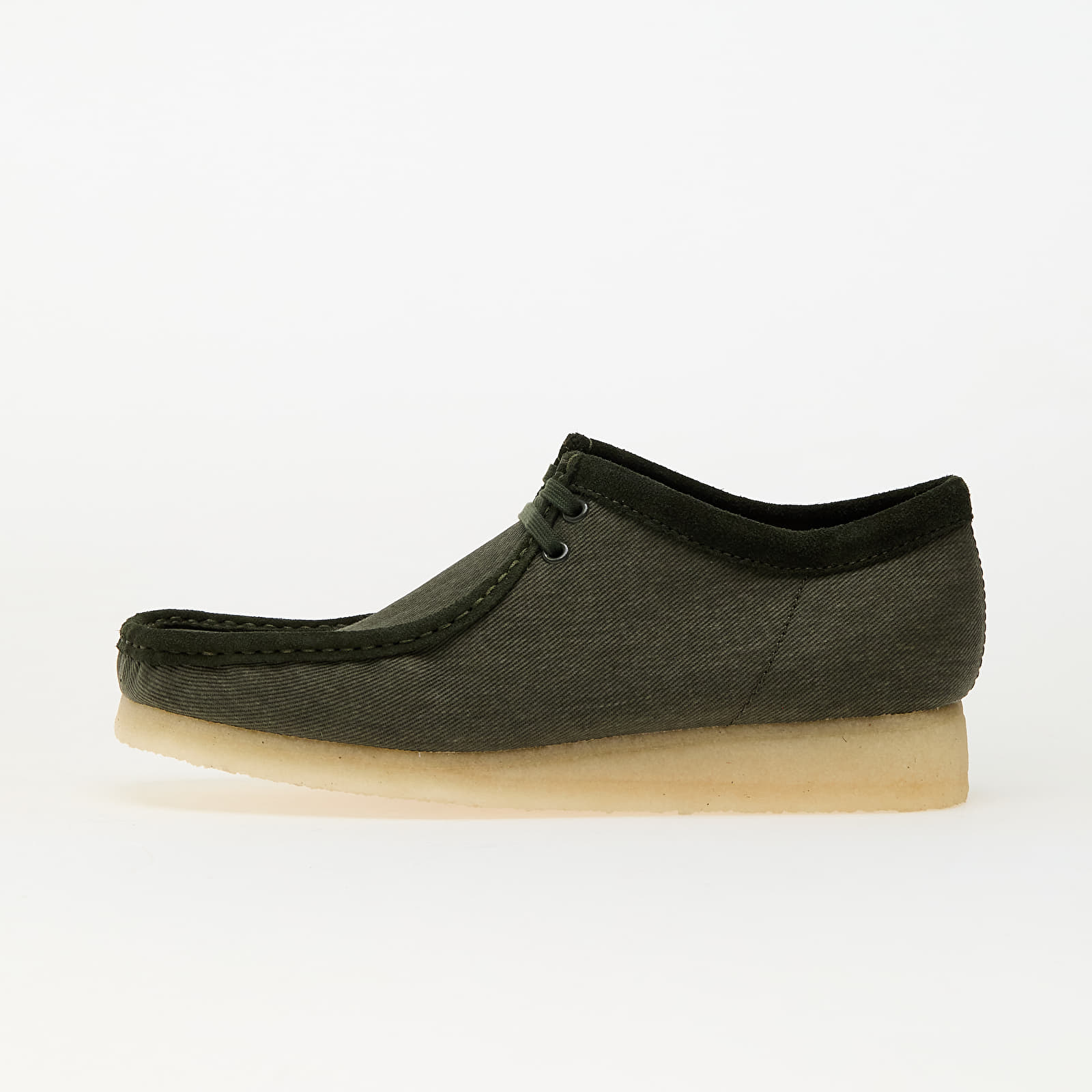 Moške superge in čevlji Clarks Originals Wallabee Forest Green Canvas