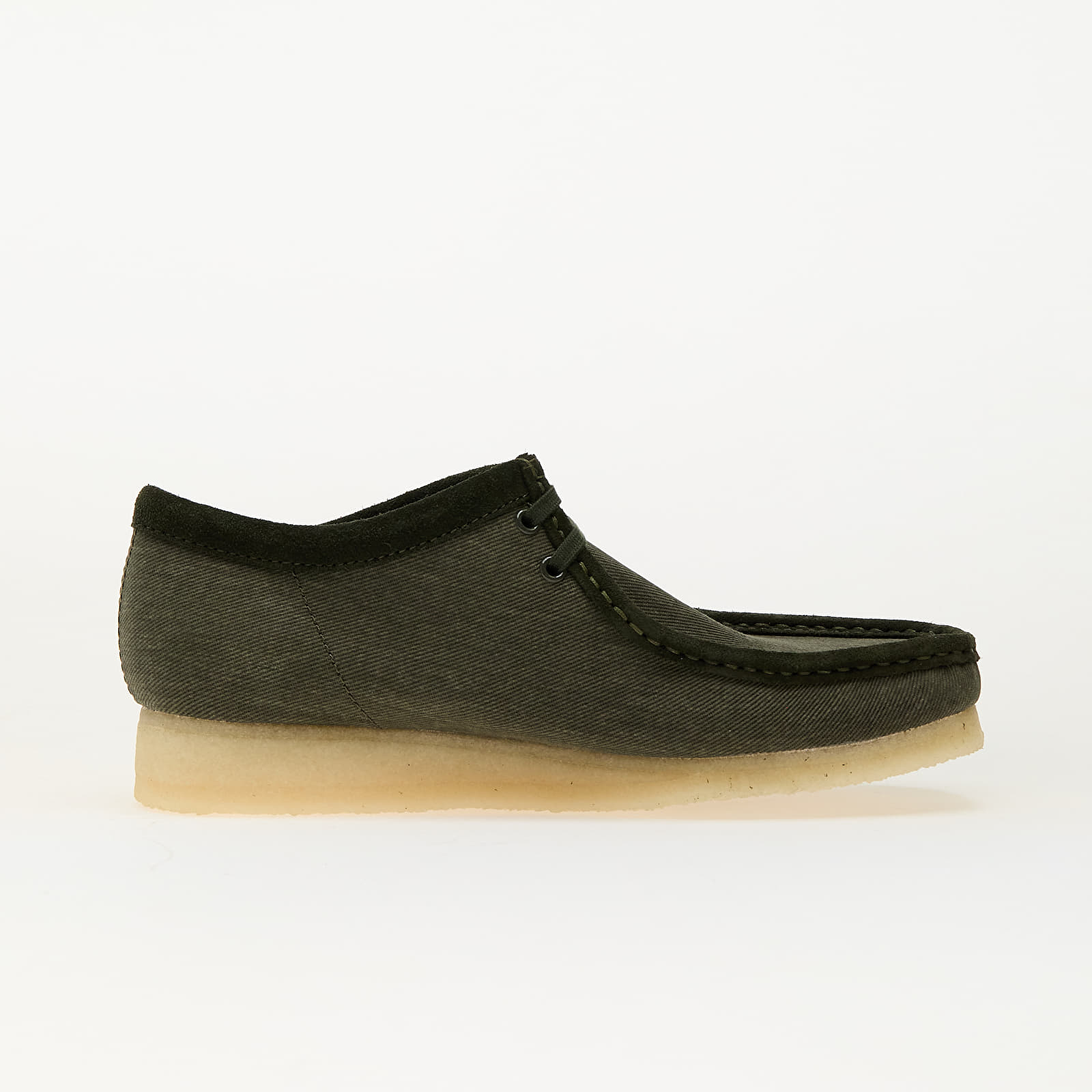 Moške superge in čevlji Clarks Originals Wallabee Forest Green Canvas