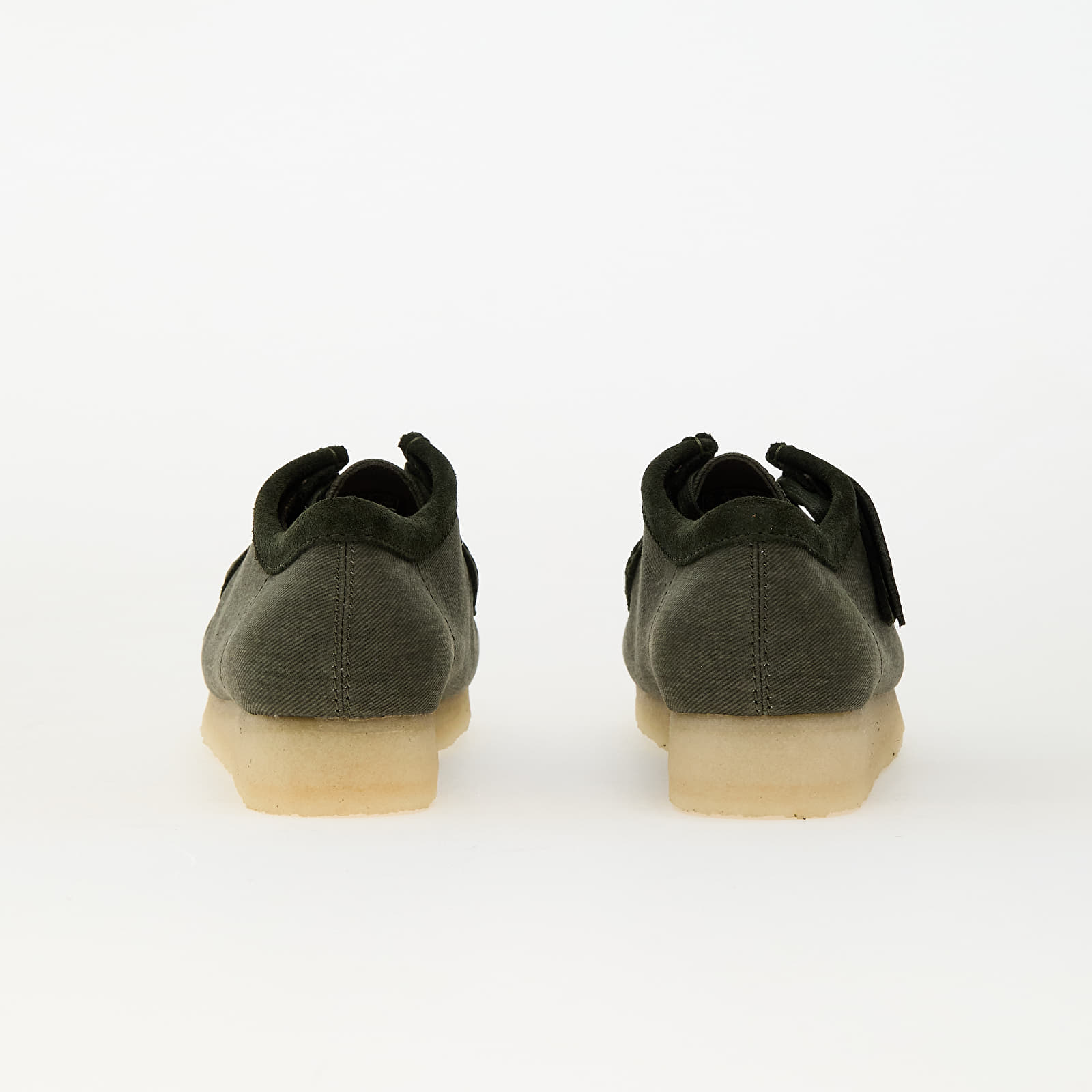 Moške superge in čevlji Clarks Originals Wallabee Forest Green Canvas