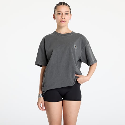 T-shirt Carhartt WIP Nelson Short Sleeve T-Shirt UNISEX Graphite Garment Dyed