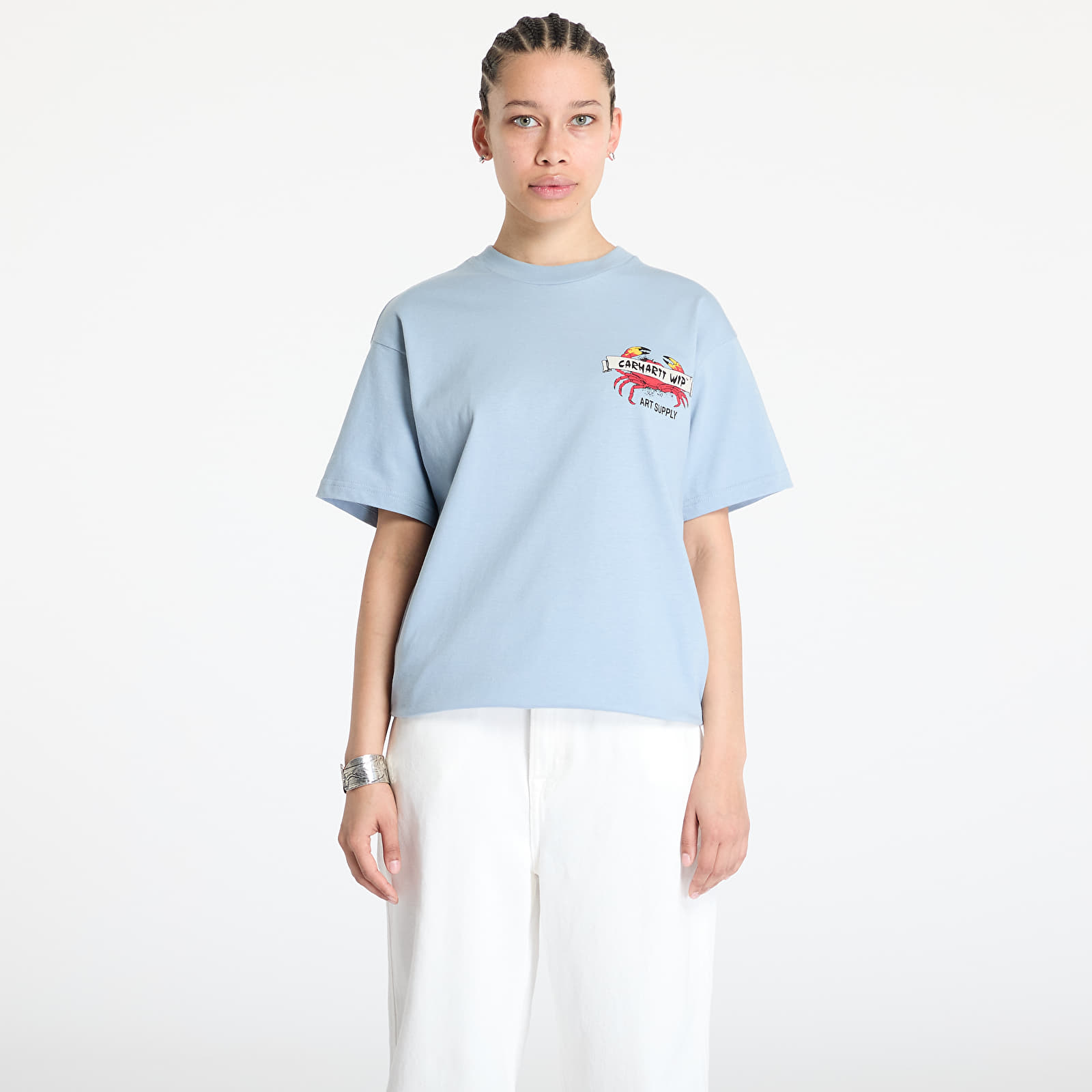 Camisetas hombre Carhartt WIP Crab Paint Short Sleeve T-Shirt UNISEX Frosted Blue