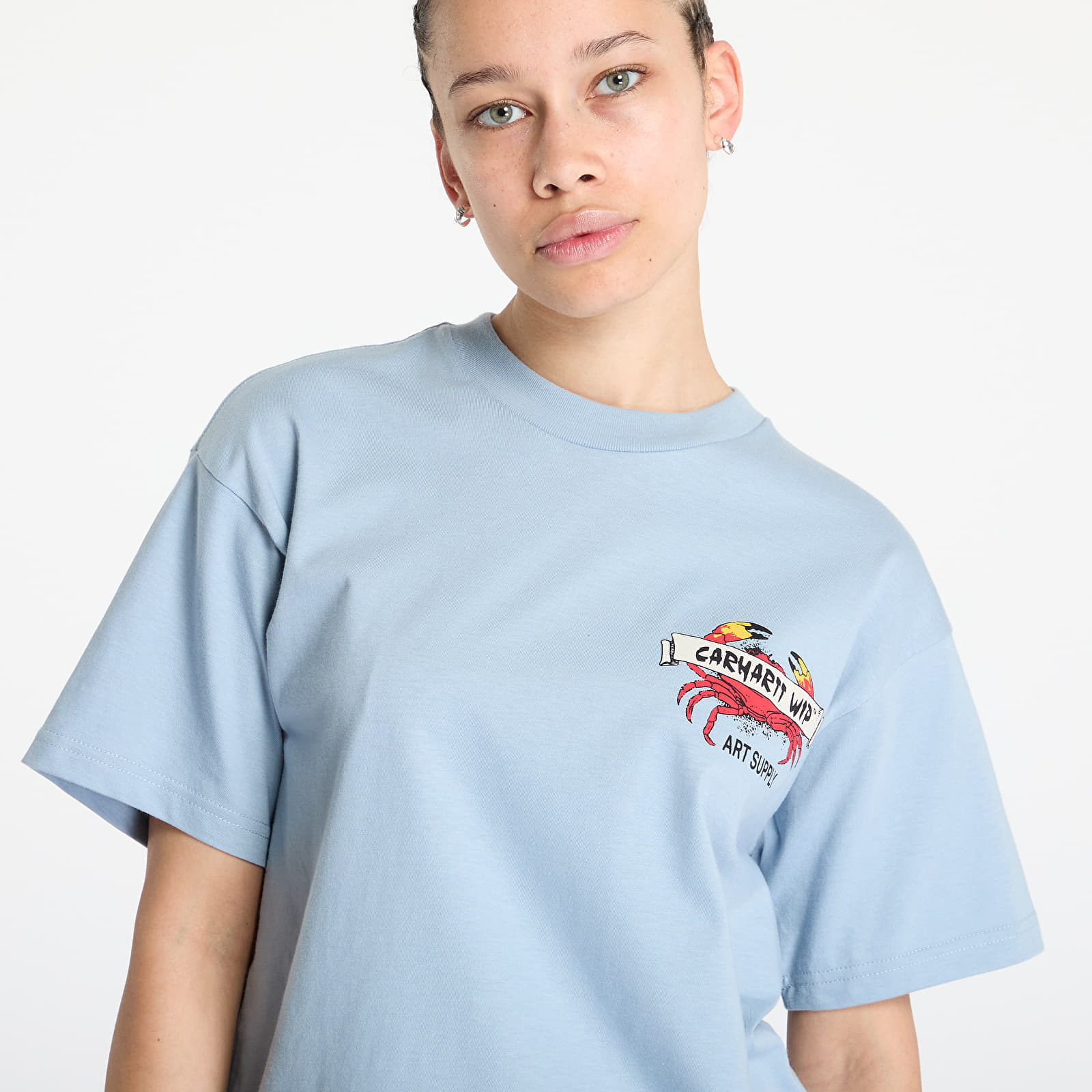 Camisetas hombre Carhartt WIP Crab Paint Short Sleeve T-Shirt UNISEX Frosted Blue