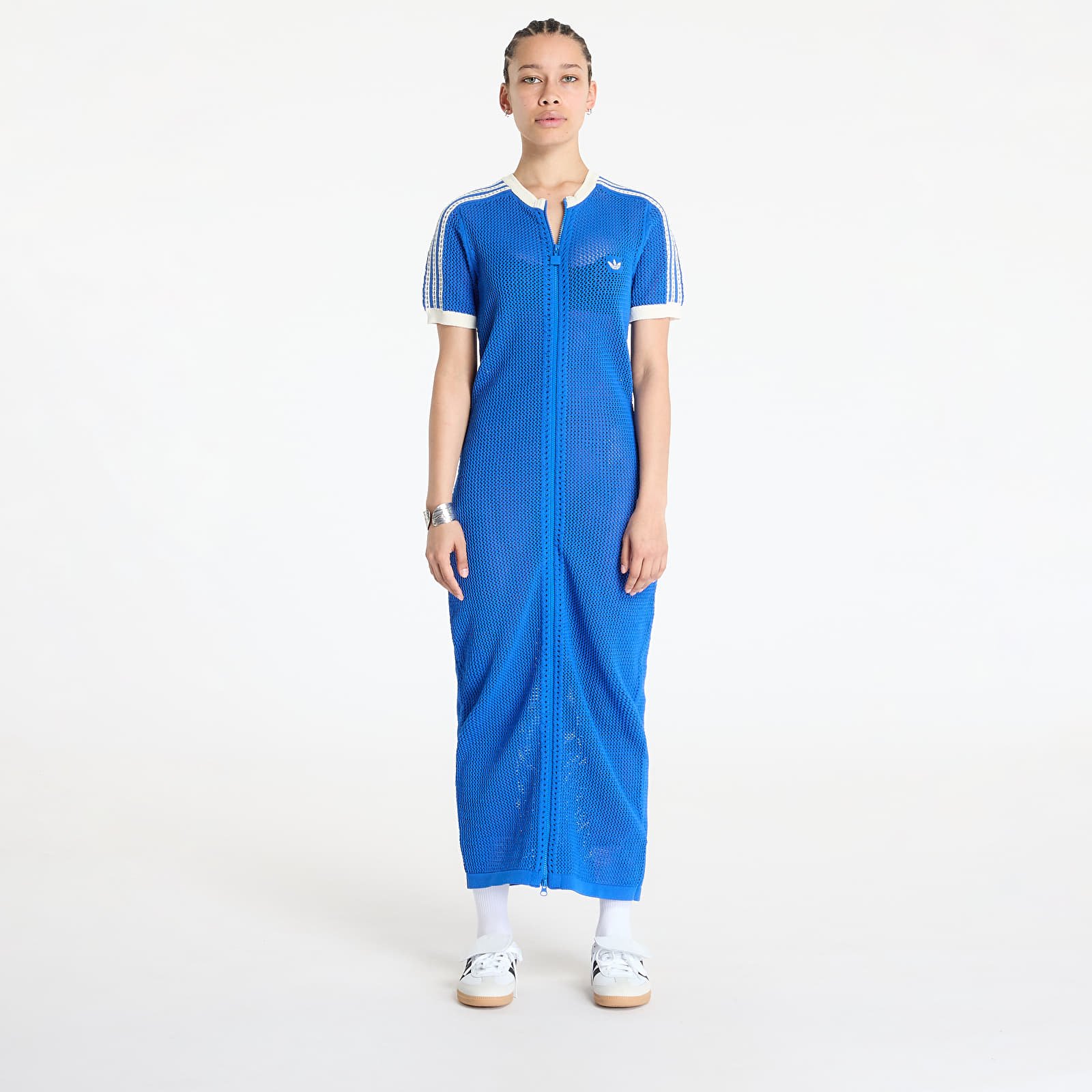 Obleke  adidas Originals Premium Crochet Dress Blue/ Blue