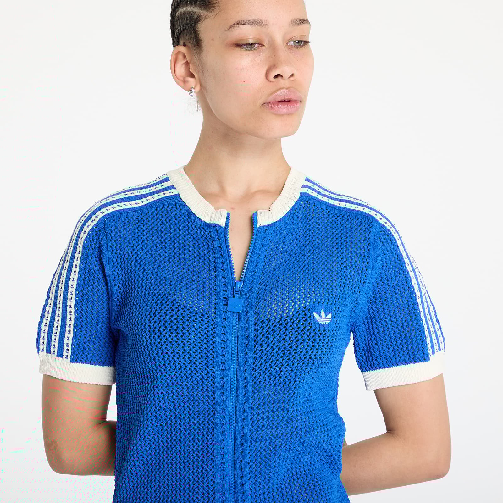 Obleke  adidas Originals Premium Crochet Dress Blue/ Blue