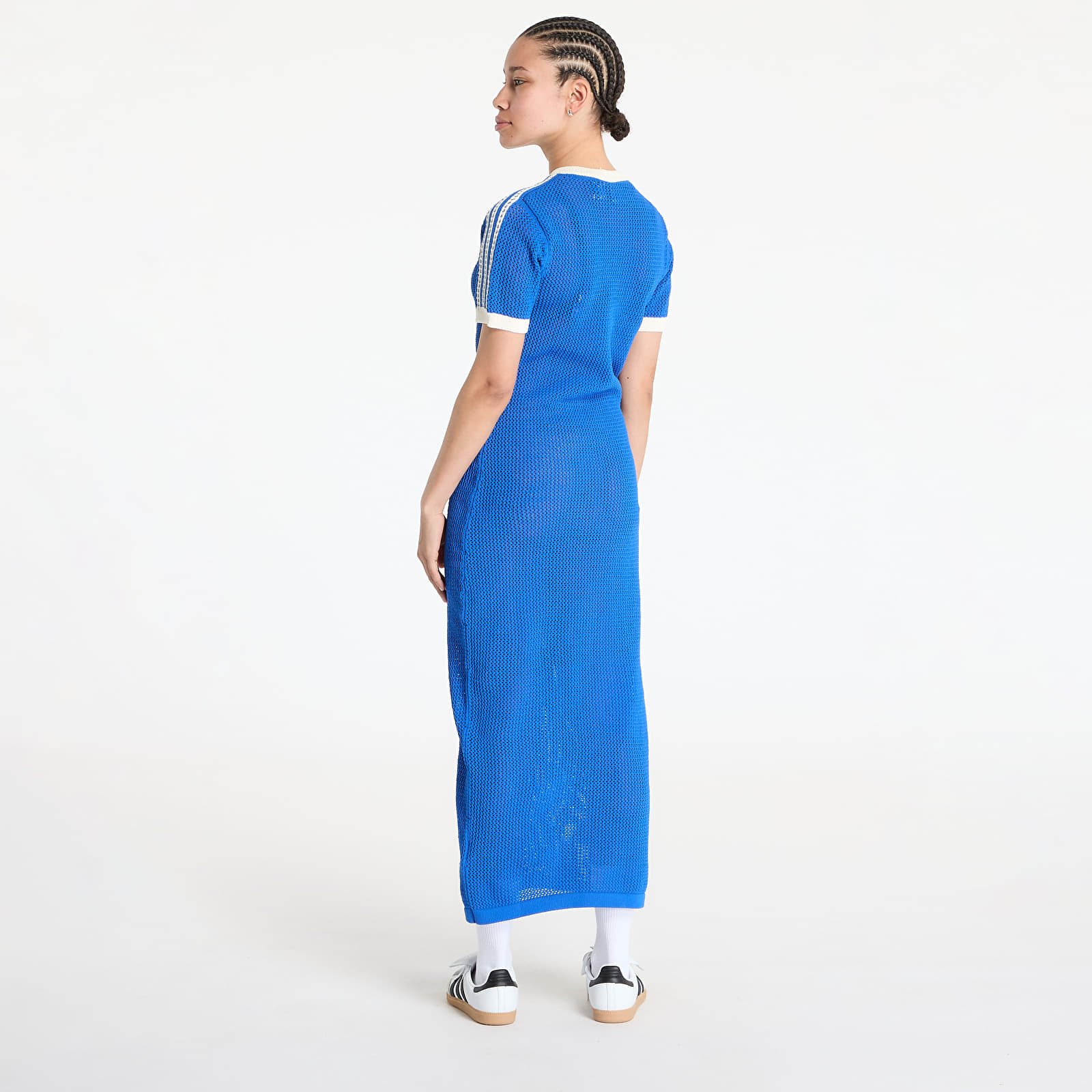Obleke  adidas Originals Premium Crochet Dress Blue/ Blue