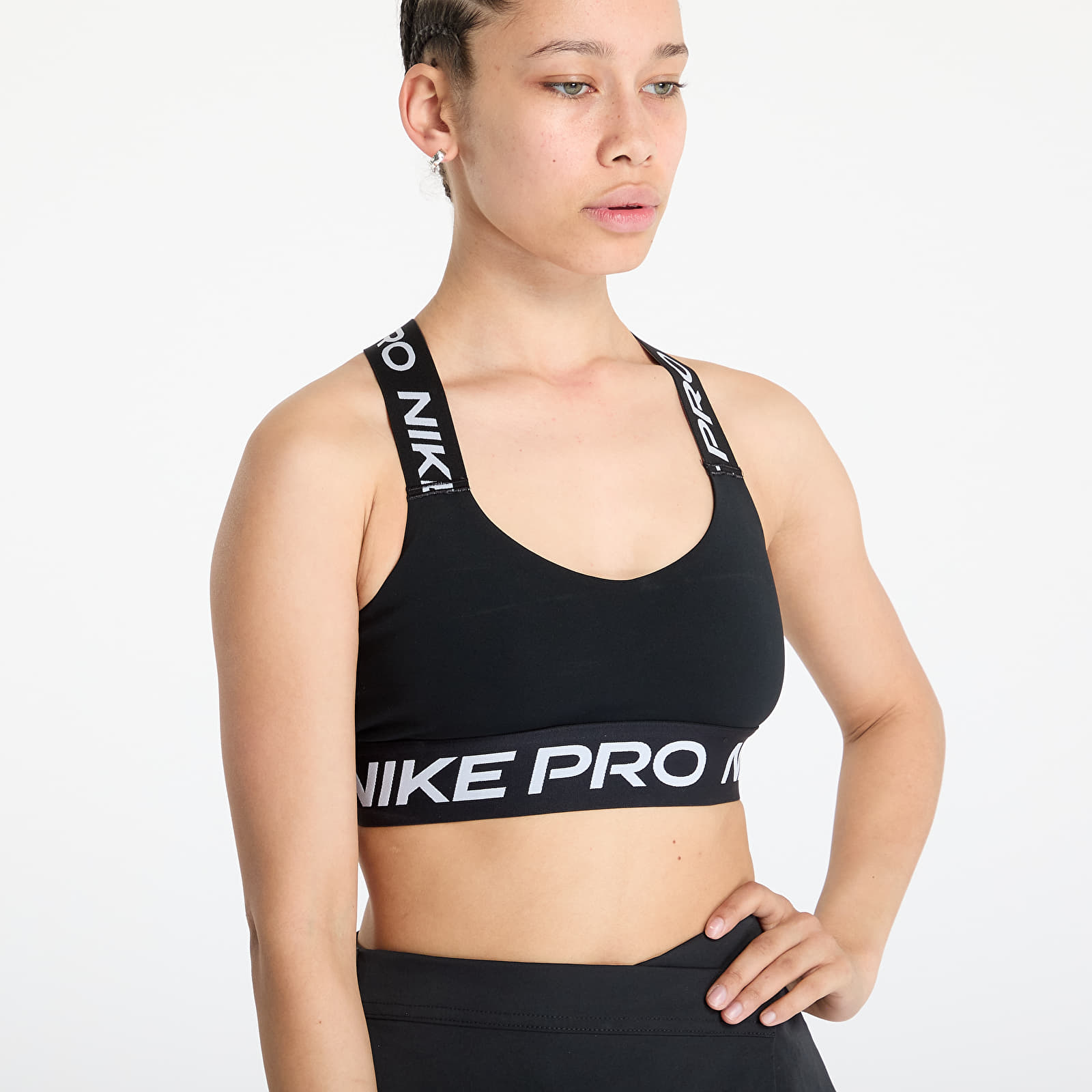 Sujetadores Nike Pro Women's Light-Support Padded Sports Bra Black/ Black/ White