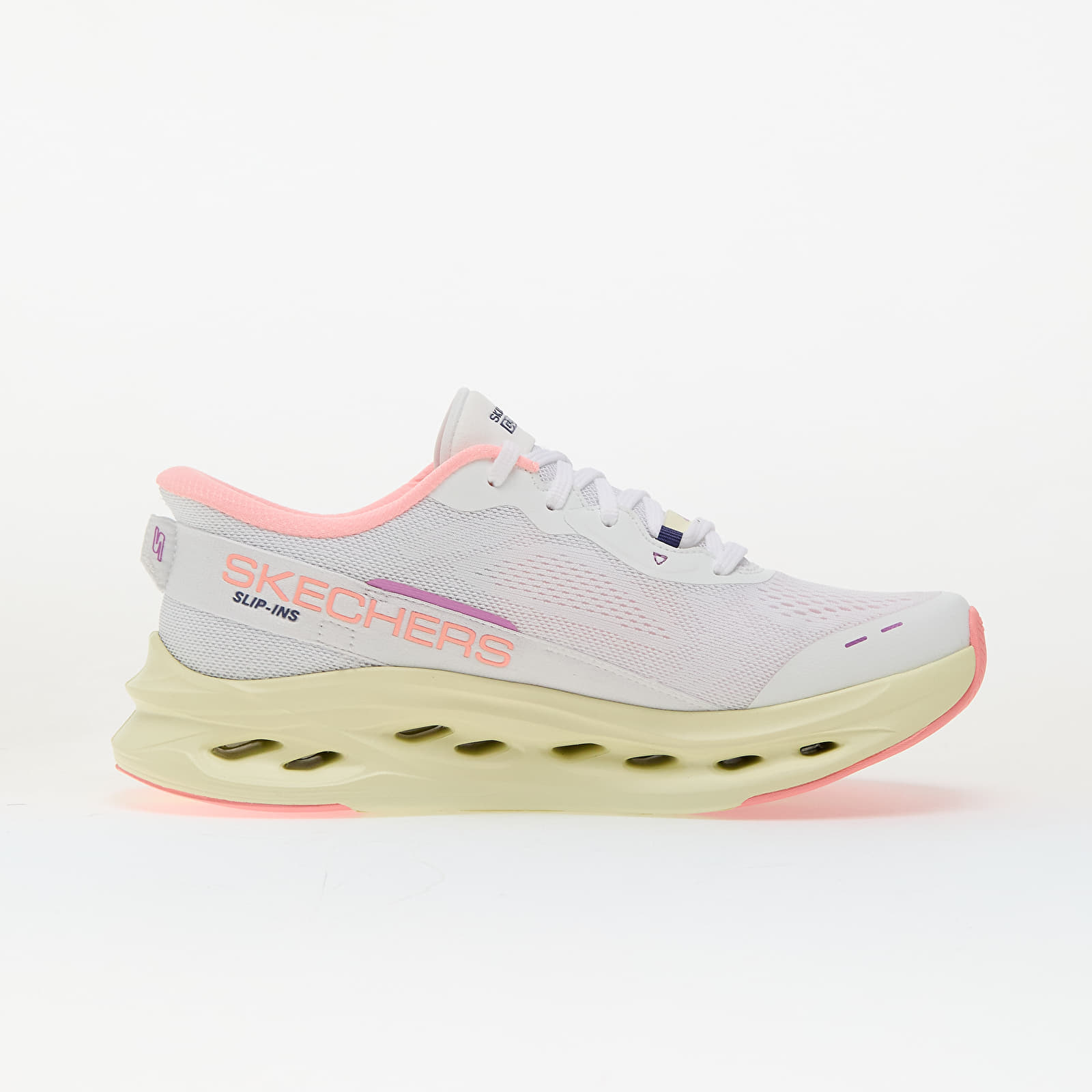 Sneakers und Schuhe für Frauen Skechers Max Cushioning Glide-Step White/ Pink