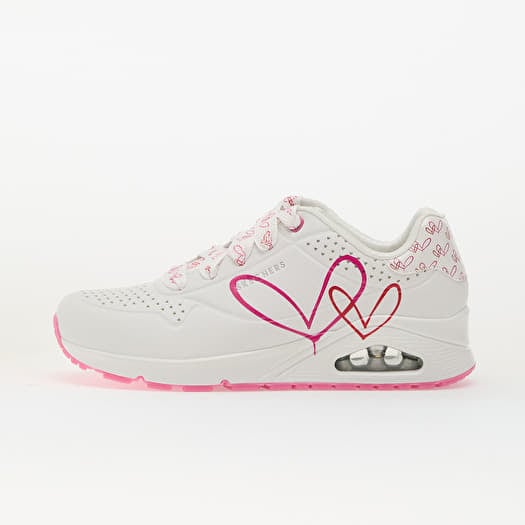 Skechers Uno - Twin Hearts White/ Pink