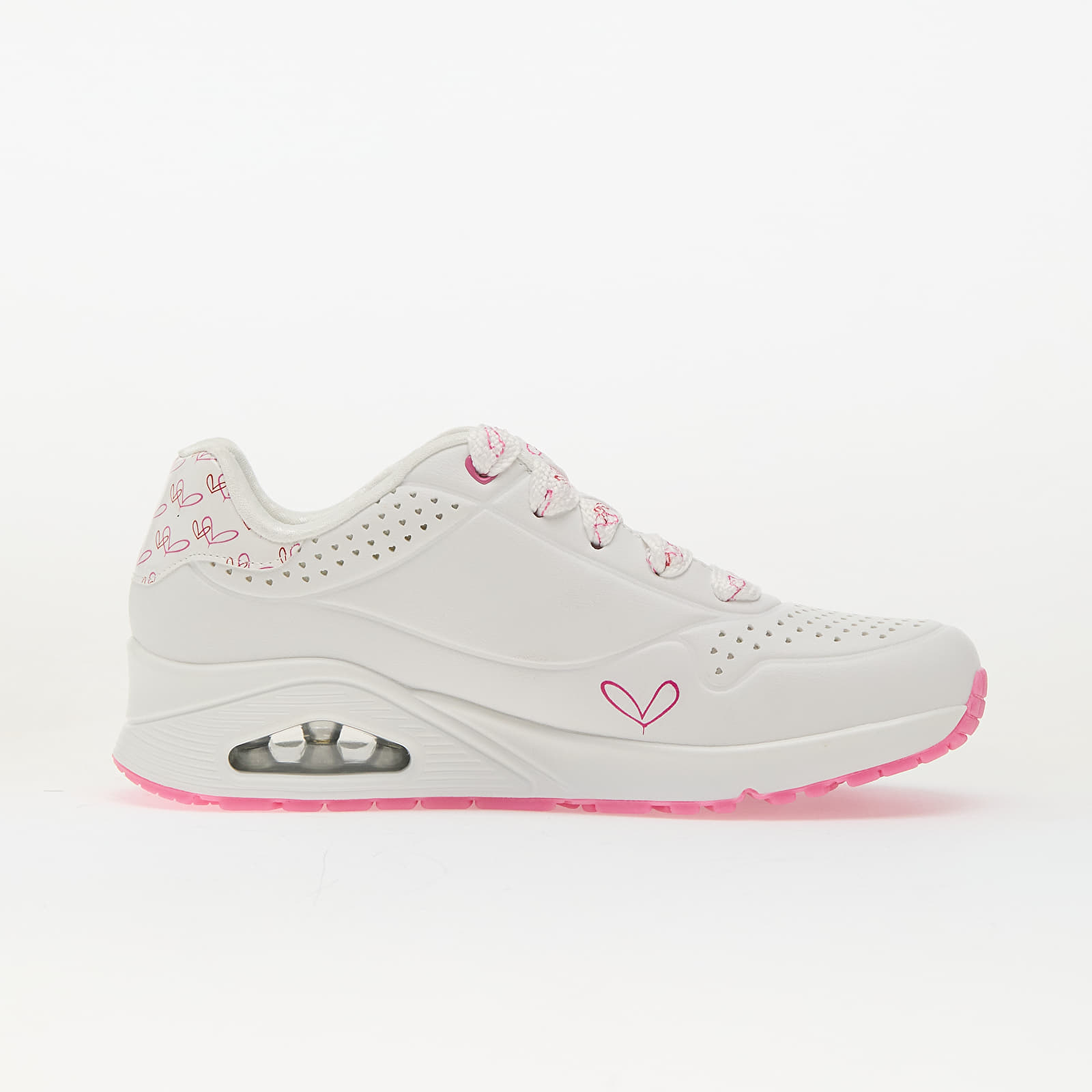 Women's sneakers and shoes Skechers Uno - Twin Hearts White/ Pink