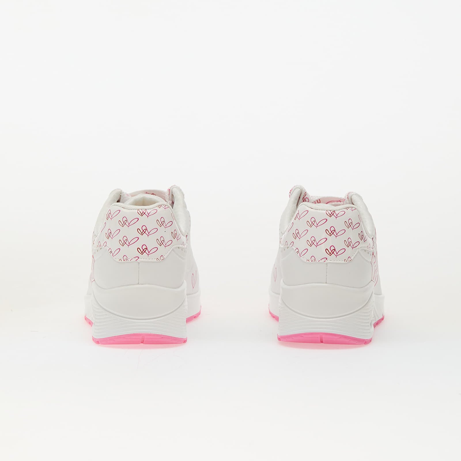 Women's sneakers and shoes Skechers Uno - Twin Hearts White/ Pink