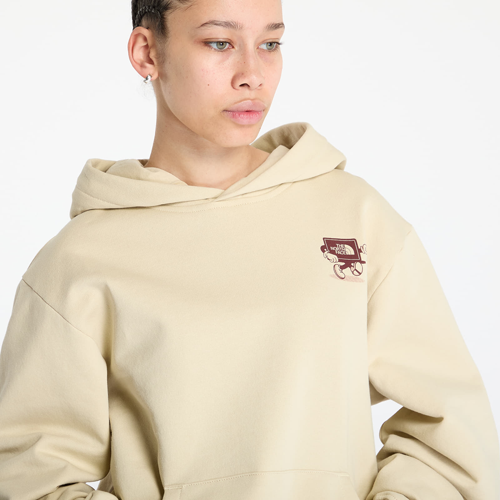 Sudaderas de hombre The North Face Cartoon Logo Relaxed Hoodie UNISEX Gravel