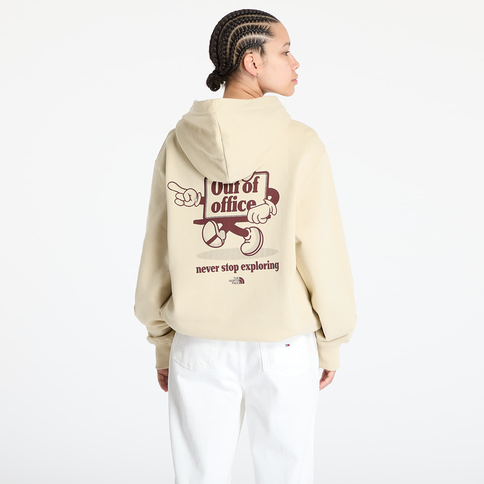 Sudaderas de hombre The North Face Cartoon Logo Relaxed Hoodie UNISEX Gravel