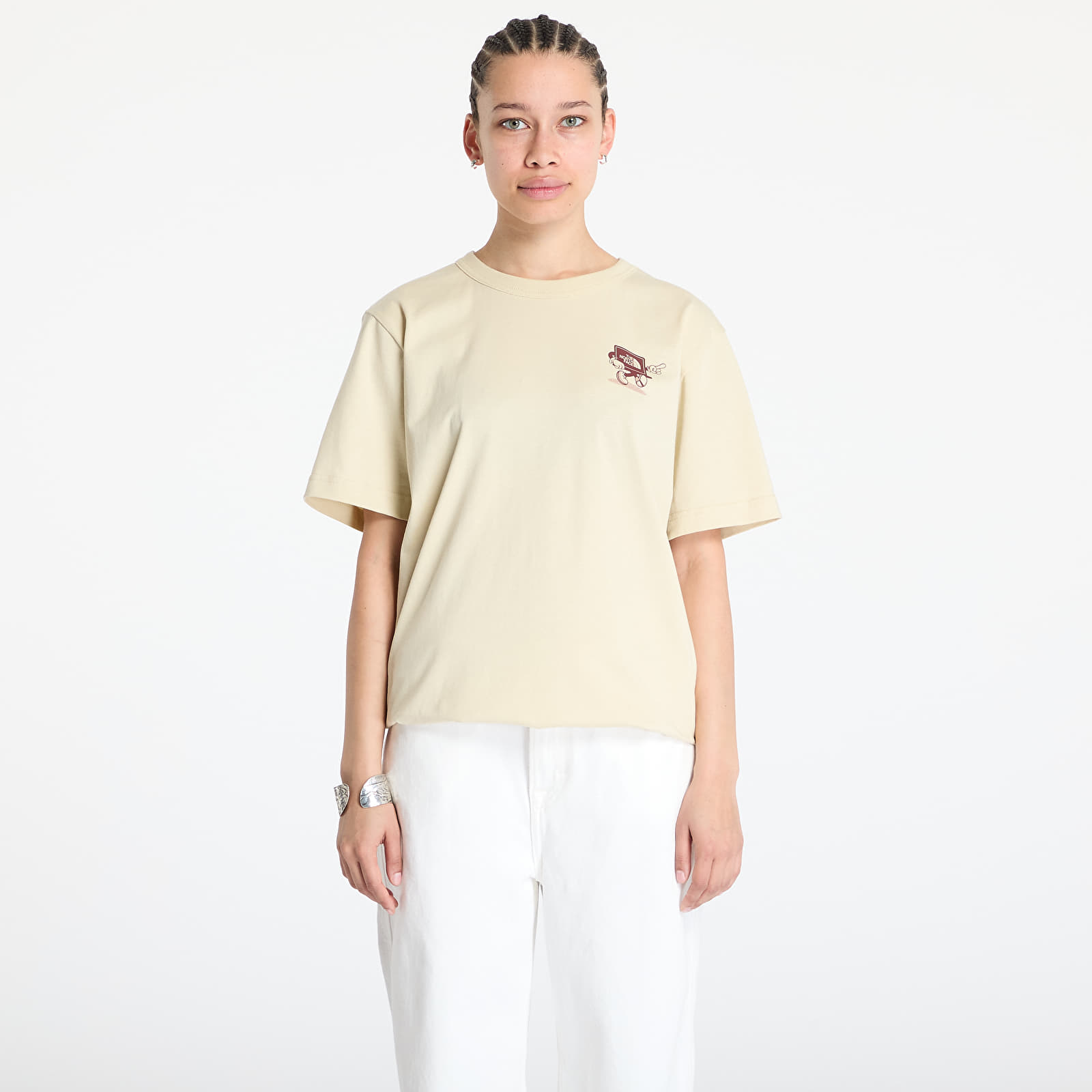 Meeste T-särgid The North Face Unisex Shortsleeve Cartoon Logo Relaxed Tee UNISEX Gravel