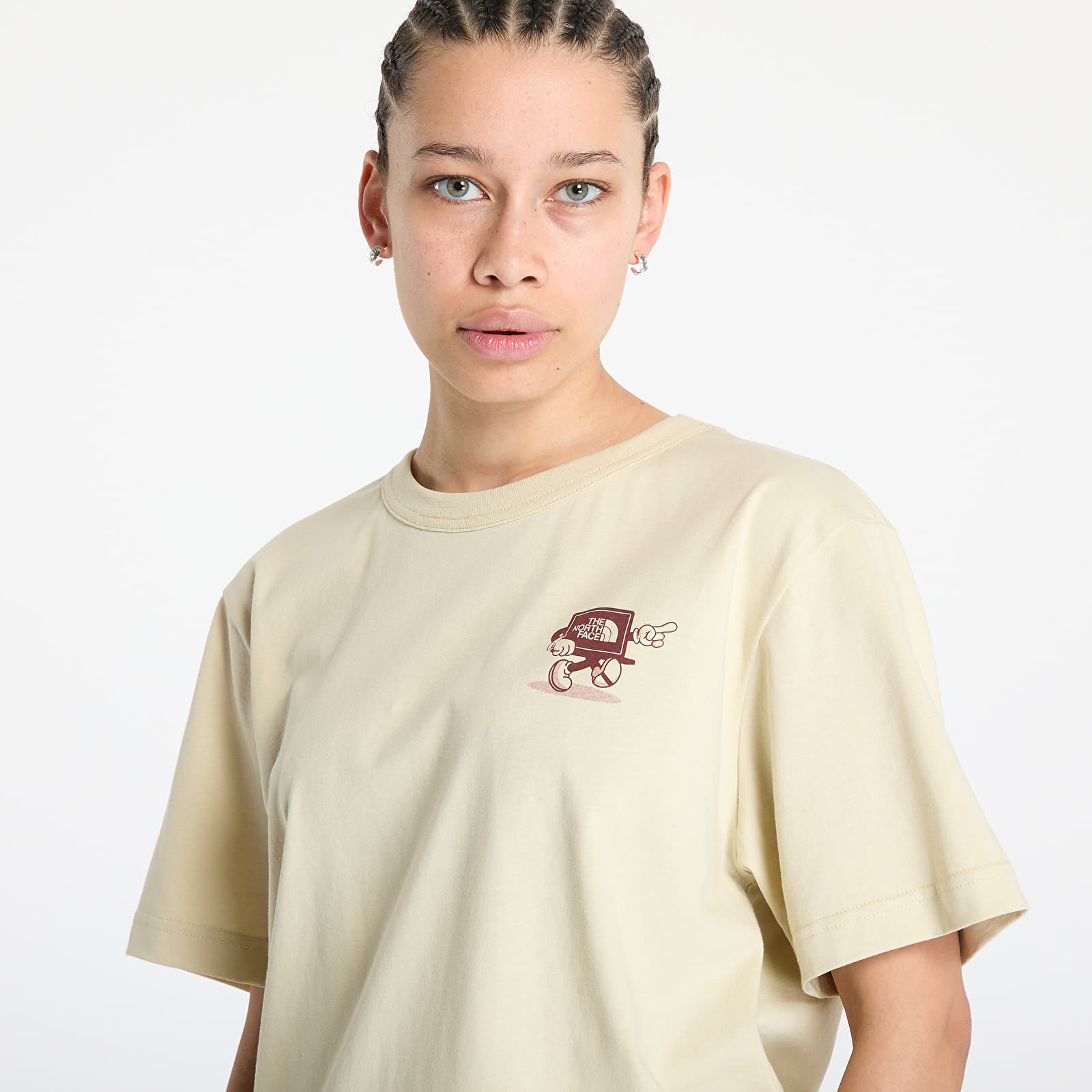 Meeste T-särgid The North Face Unisex Shortsleeve Cartoon Logo Relaxed Tee UNISEX Gravel