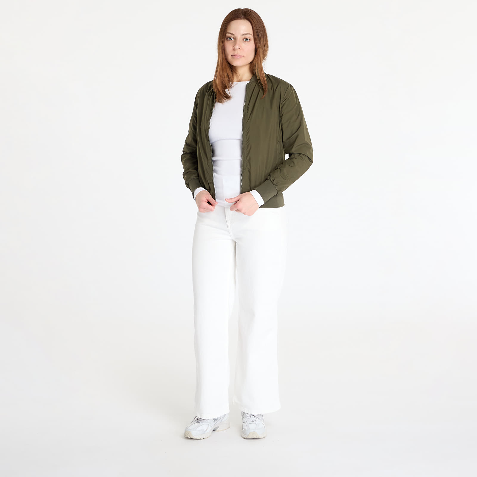 Joped Urban Classics Ladies Light Bomber Jacket Green
