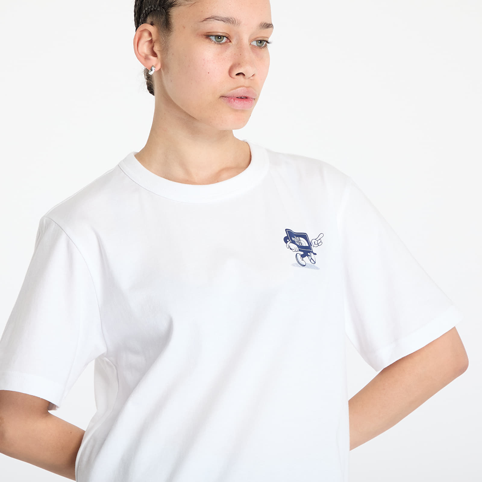 Meeste T-särgid The North Face Unisex Shortsleeve Cartoon Logo Relaxed Tee UNISEX TNF White