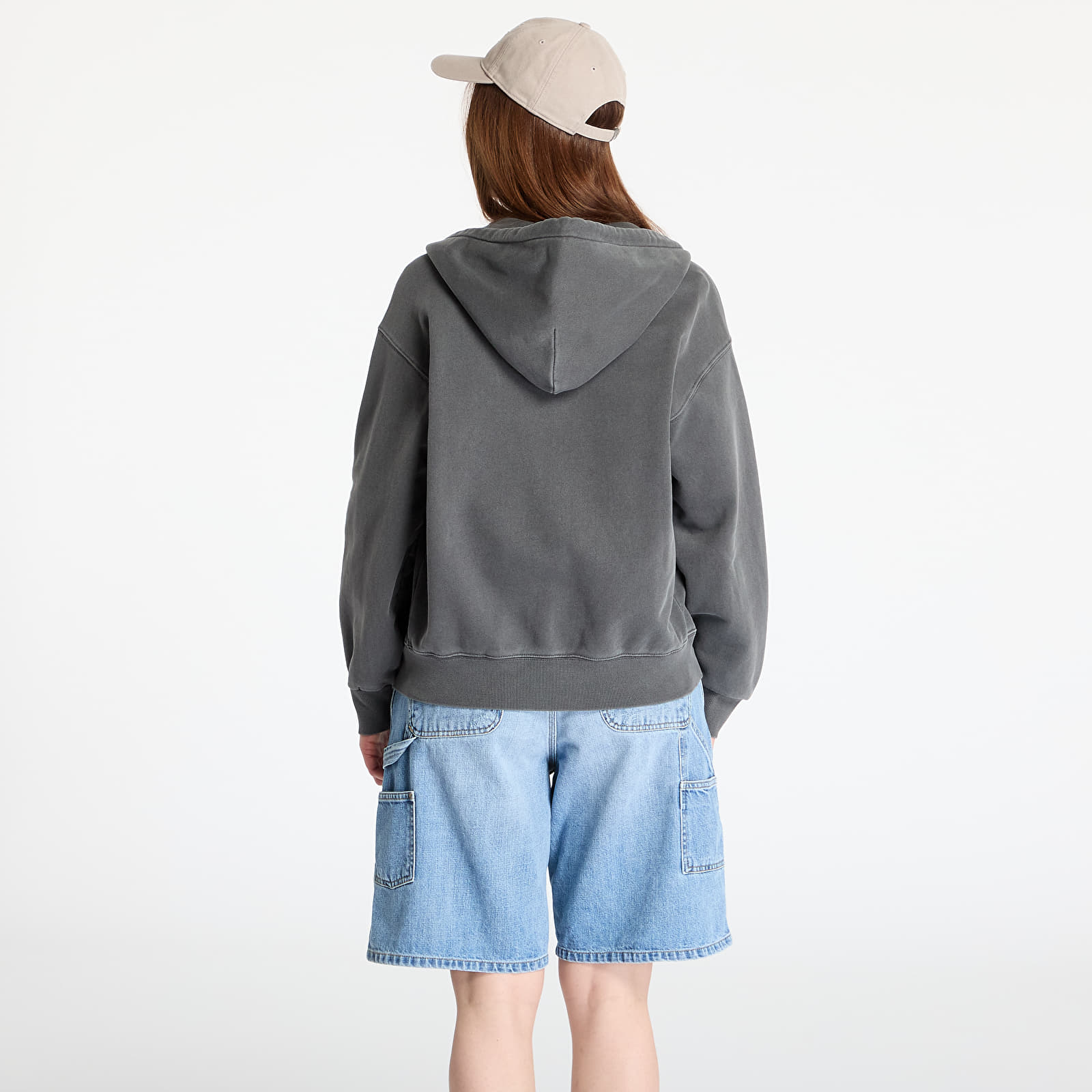 Sudaderas Carhartt WIP Hooded Nelson Jacket UNISEX Graphite Garment Dyed