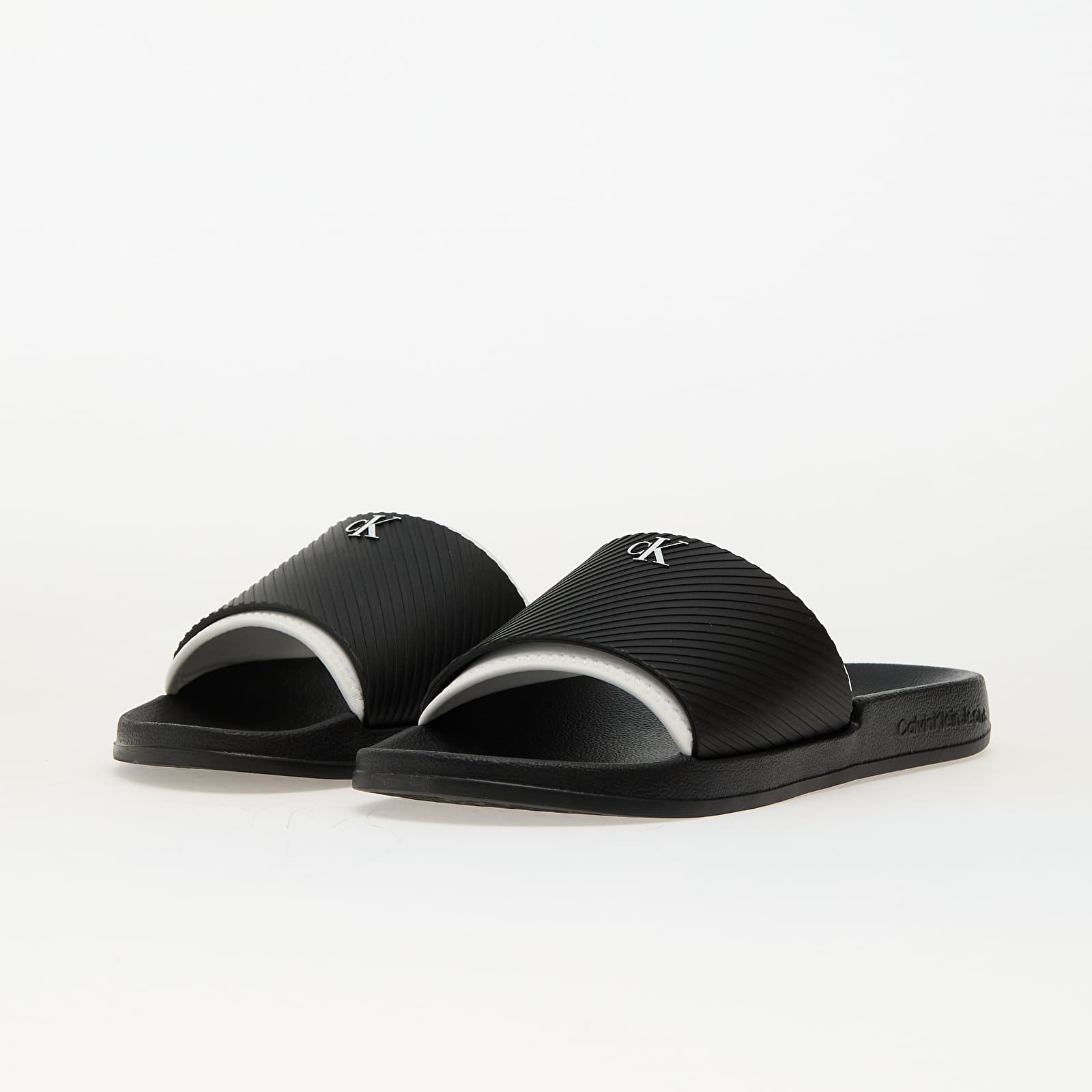Men's sneakers and shoes Calvin Klein Jeans Slide Rubber Neopren Black