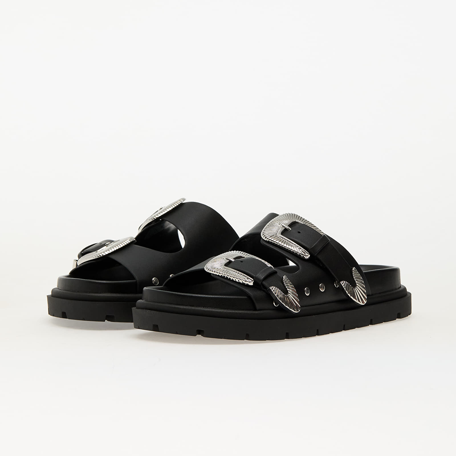 Дамски маратонки и обувки Steve Madden Outcast Blk Action Leather