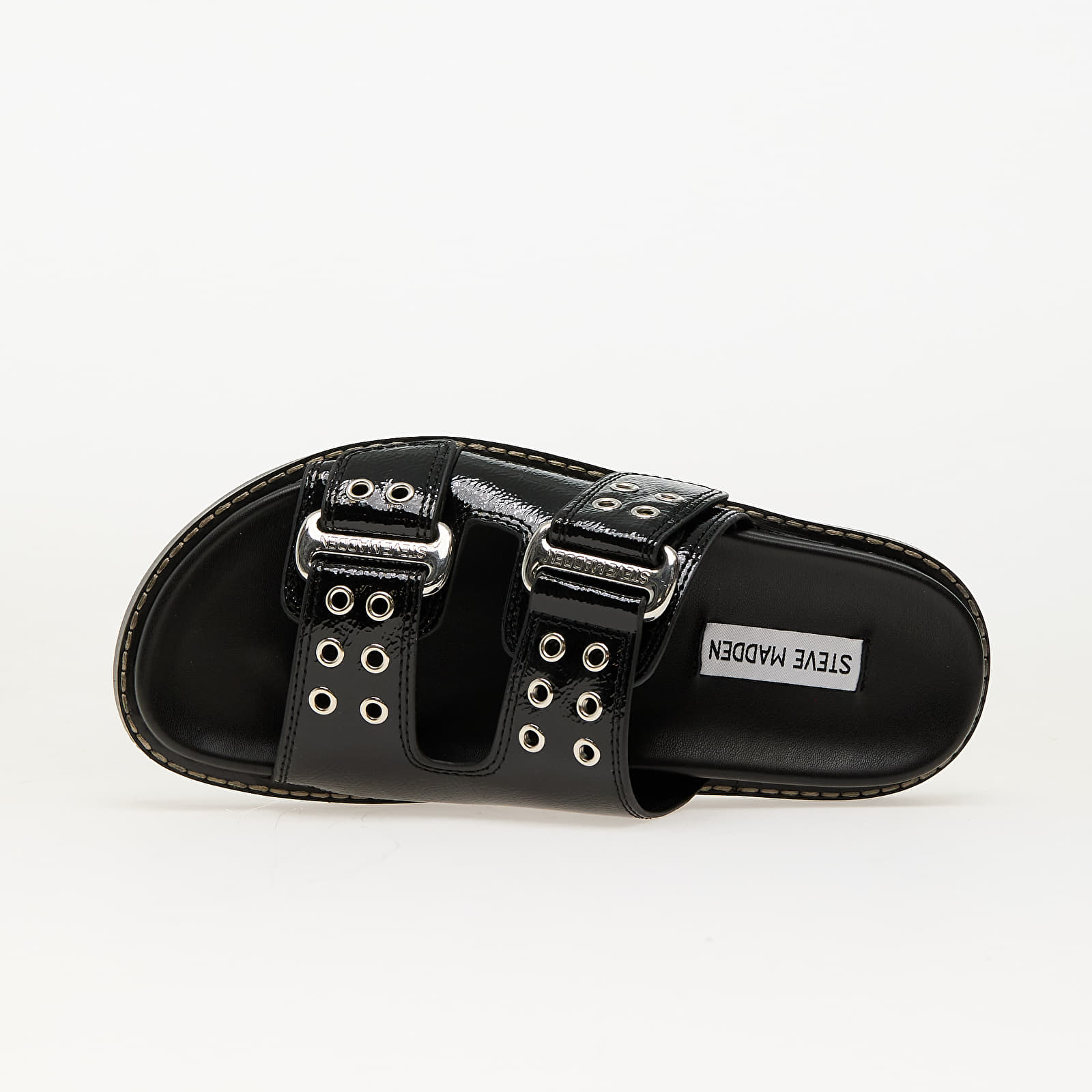 Zapatillas mujer Steve Madden Agent Black Crinkle Patent