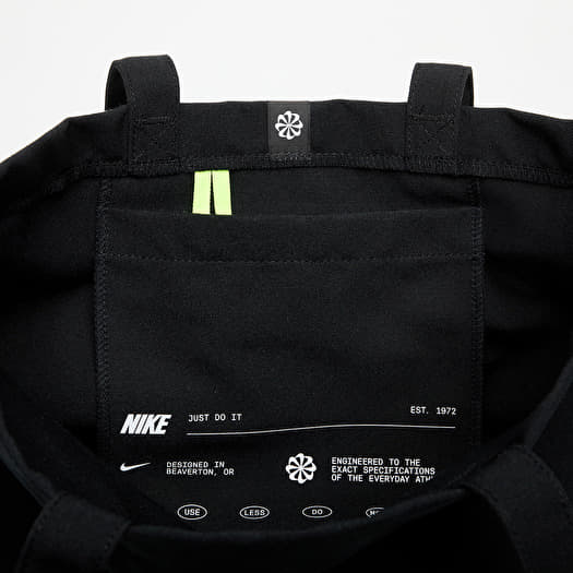 Nike Heritage 2.0 Tote Bag (22L) Black/ Volt/ White | Queens