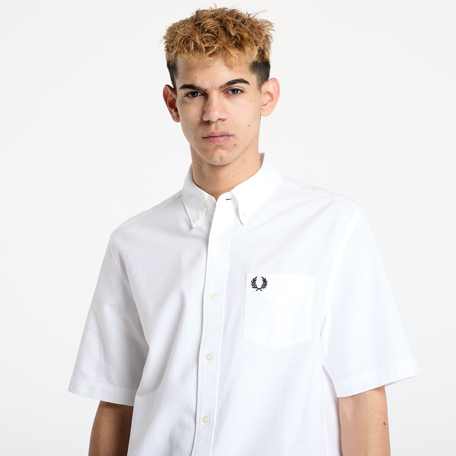 Overhemden FRED PERRY Oxford Shirt White